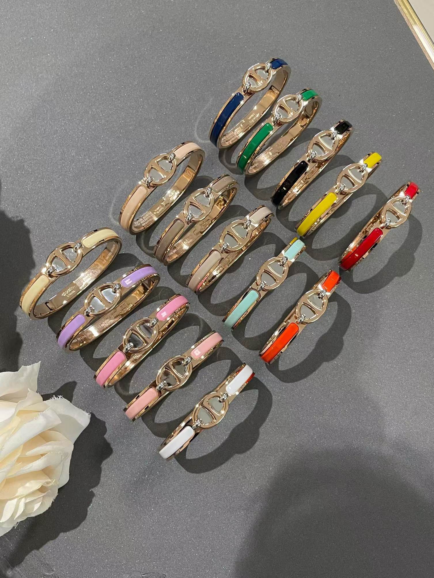 Hermes Pig Nose Enamel Bracelet Bangle - Best Replica Jewelry™