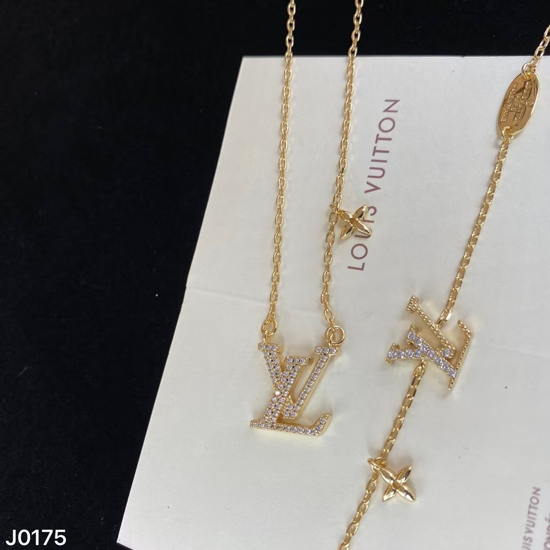 Louis Vuitton Diamond LV Letters Bracelet - Best Replica Jewelry™