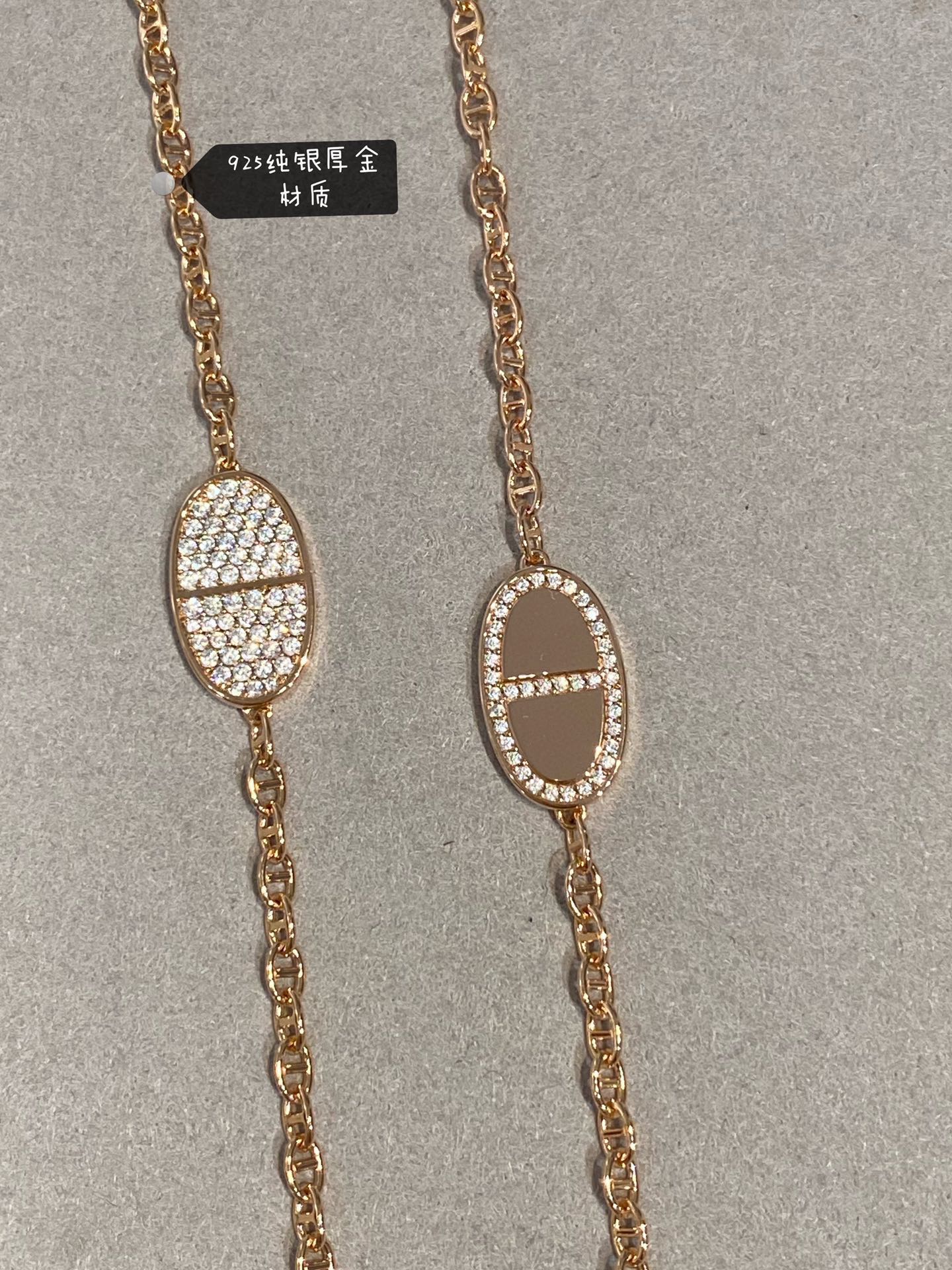 Hermes New Diamond Paved Pig Nose Bracelet - Best Replica Jewelry™