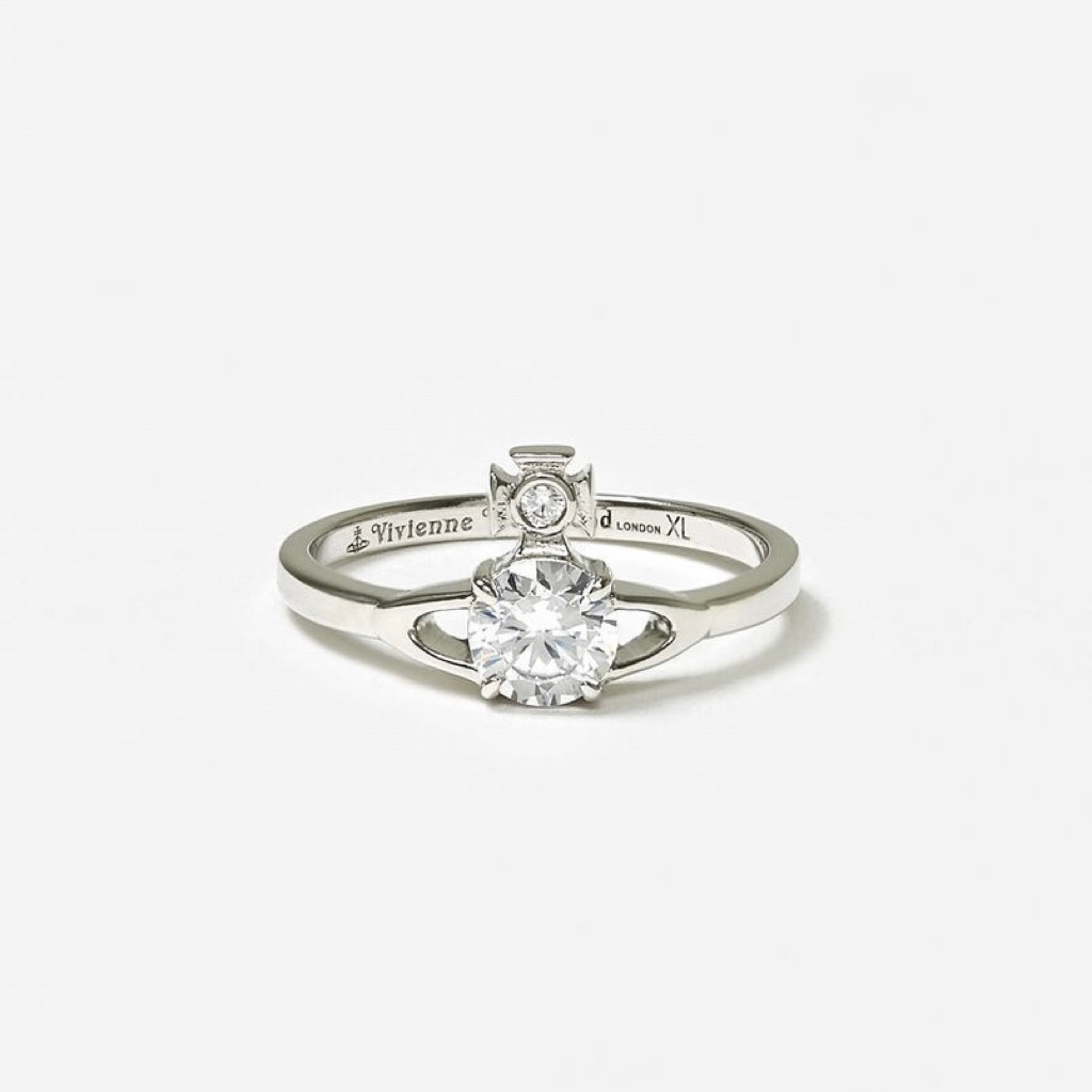 Vivienne Westwood Silver Saturn Diamond Ring - Best Replica Jewelry™