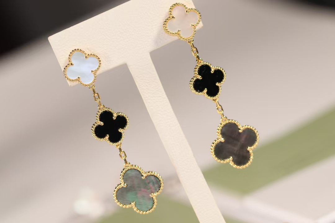 VCA Magic Alhambra Earrings 3 Motifs - Best Replica Jewelry™