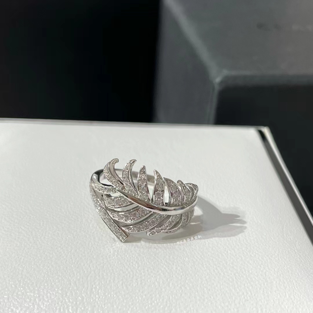 Chanel Diamond Feather Plume De Ring Earrings Necklaces - Best Replica Jewelry™