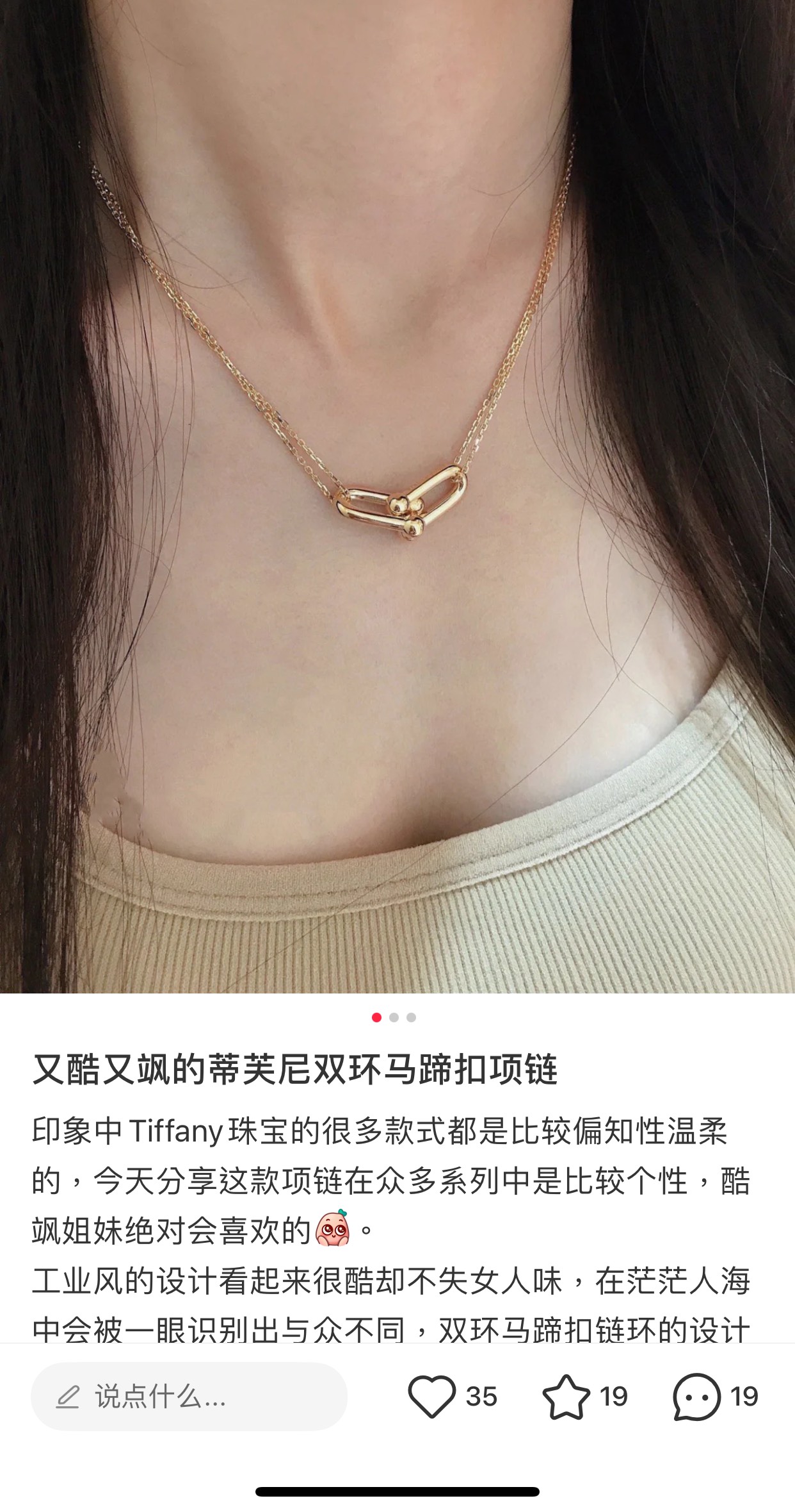 Tiffany Double Horseshoe Clasp Pendant Necklace - Best Replica Jewelry™