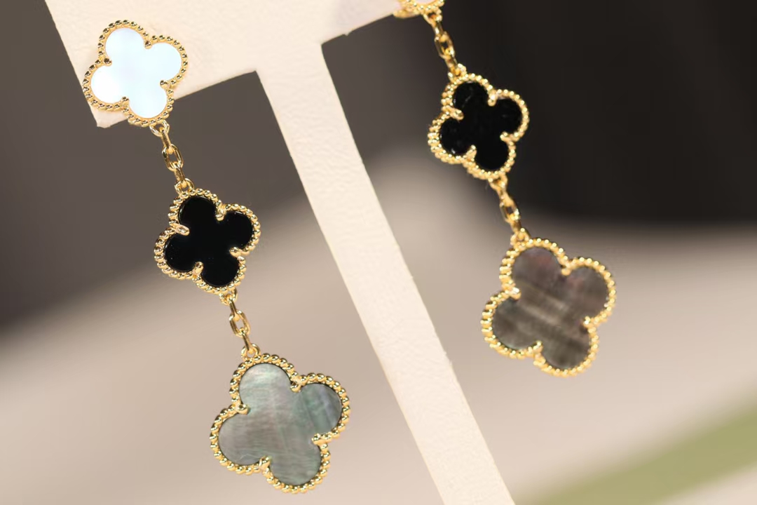 VCA Magic Alhambra Earrings 3 Motifs - Best Replica Jewelry™