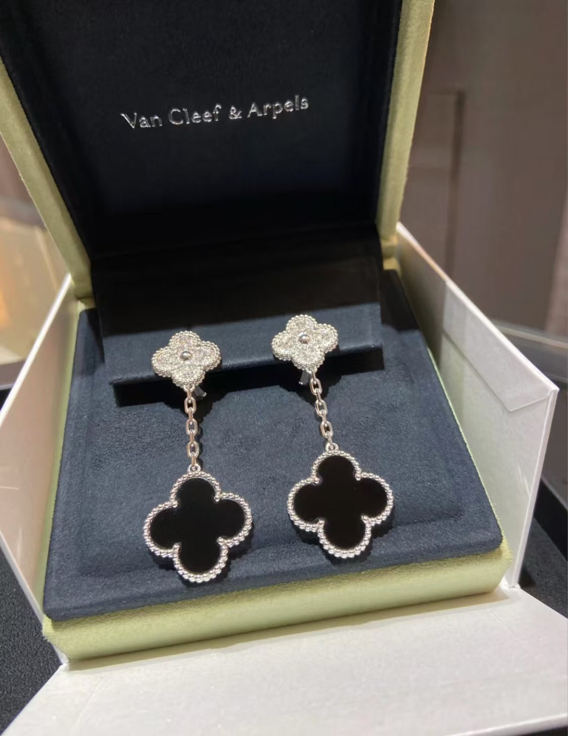 VCA Magic Alhambra Earrings, 2 Motifs - Best Replica Jewelry™