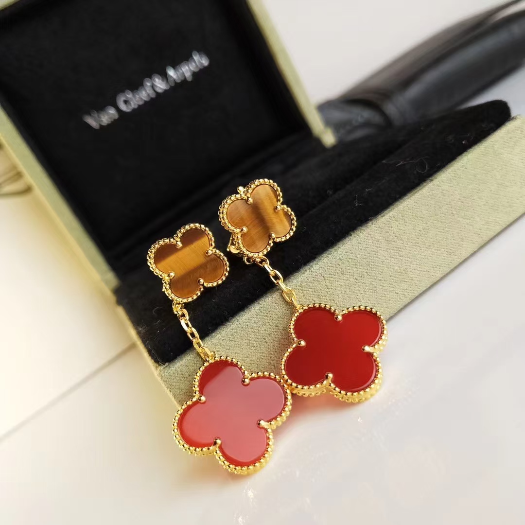 VCA Magic Alhambra Earrings 2 Motifs - Best Replica Jewelry™