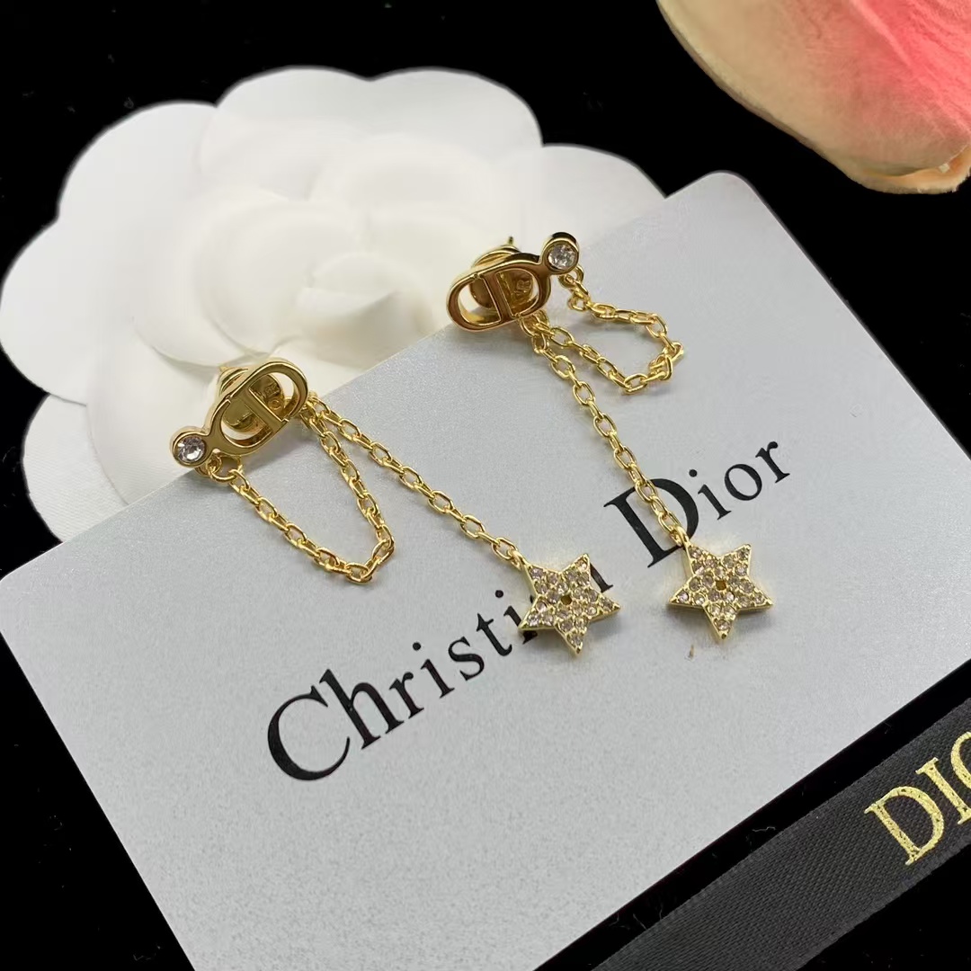 Dior Star Dangle Long Earrings - Best Replica Jewelry™