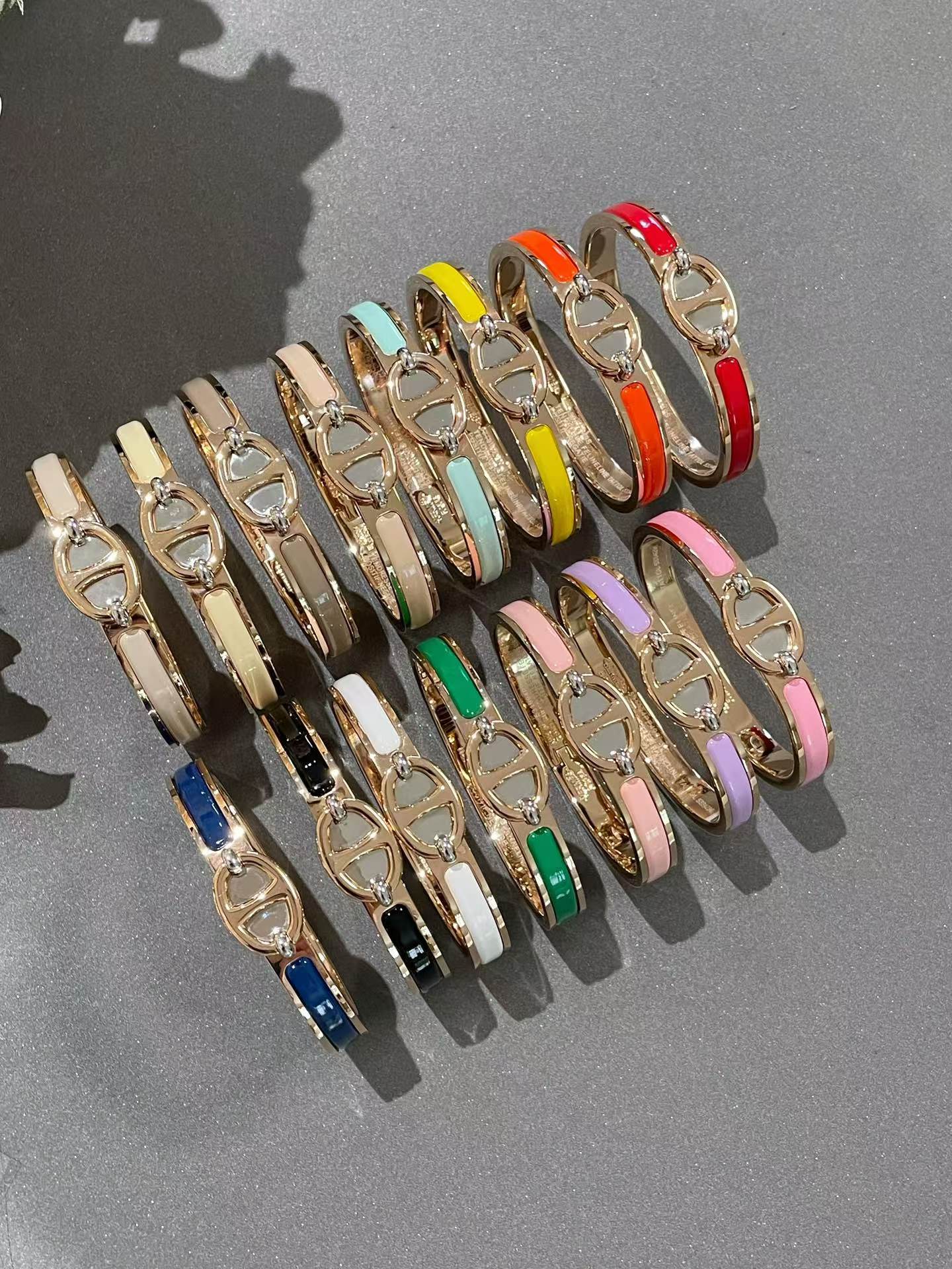 Hermes Pig Nose Enamel Bracelet Bangle - Best Replica Jewelry™