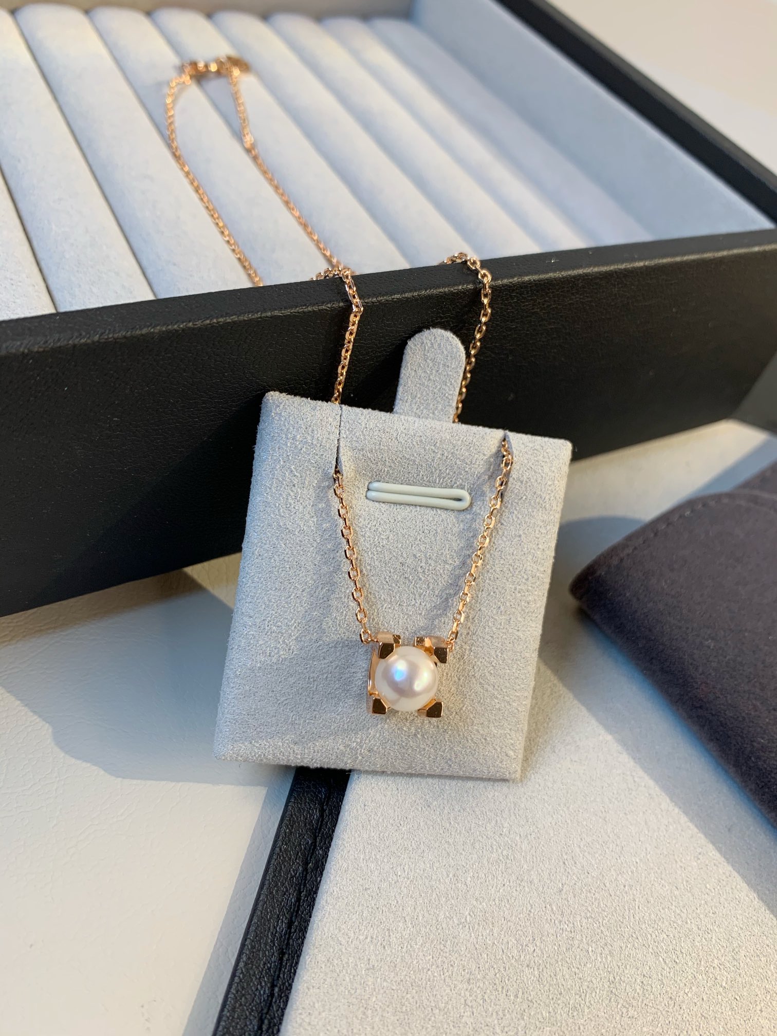 Cartier Enhancer Pearl Pendant Necklace - Rose Gold Color - Best Replica Jewelry™