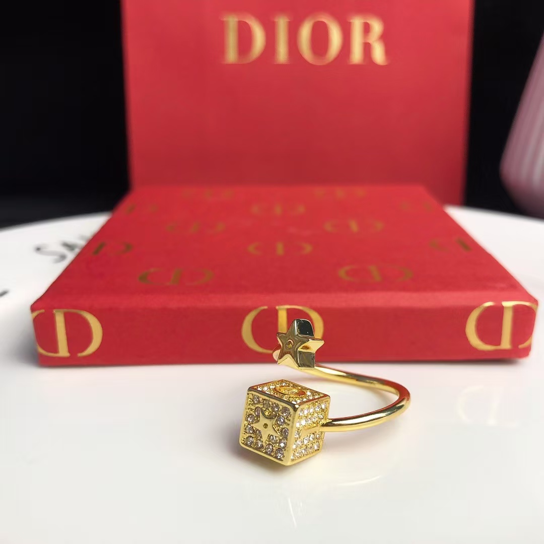 Dior Cube and Star Open Ring - Best Replica Jewelry™