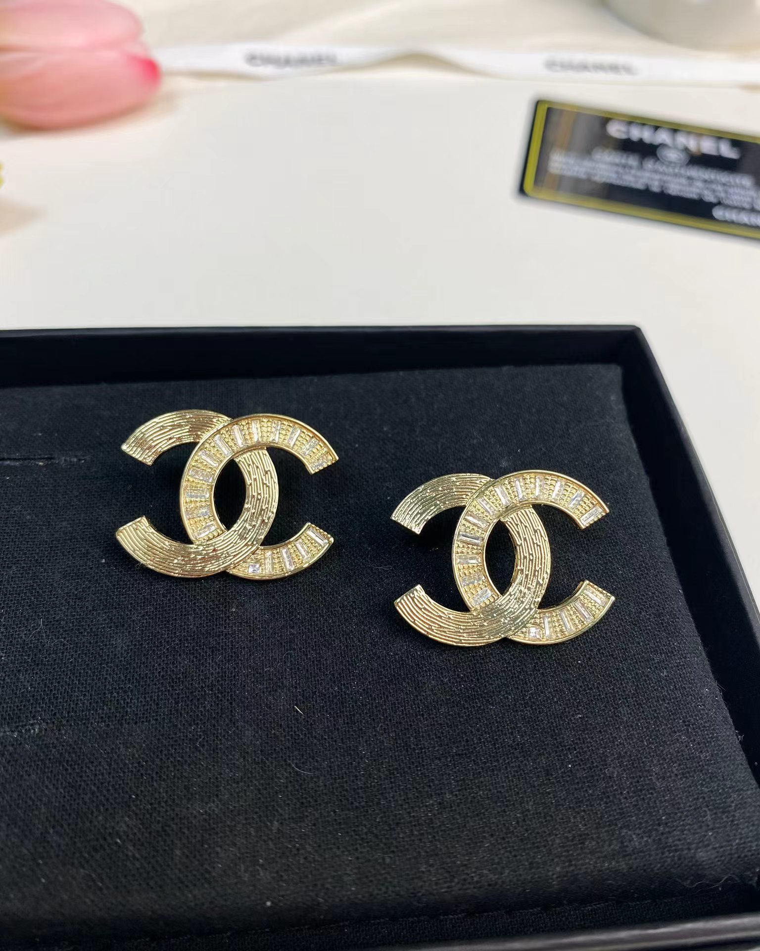 Chanel Big Gold Double C Stud Earrings - Best Replica Jewelry™
