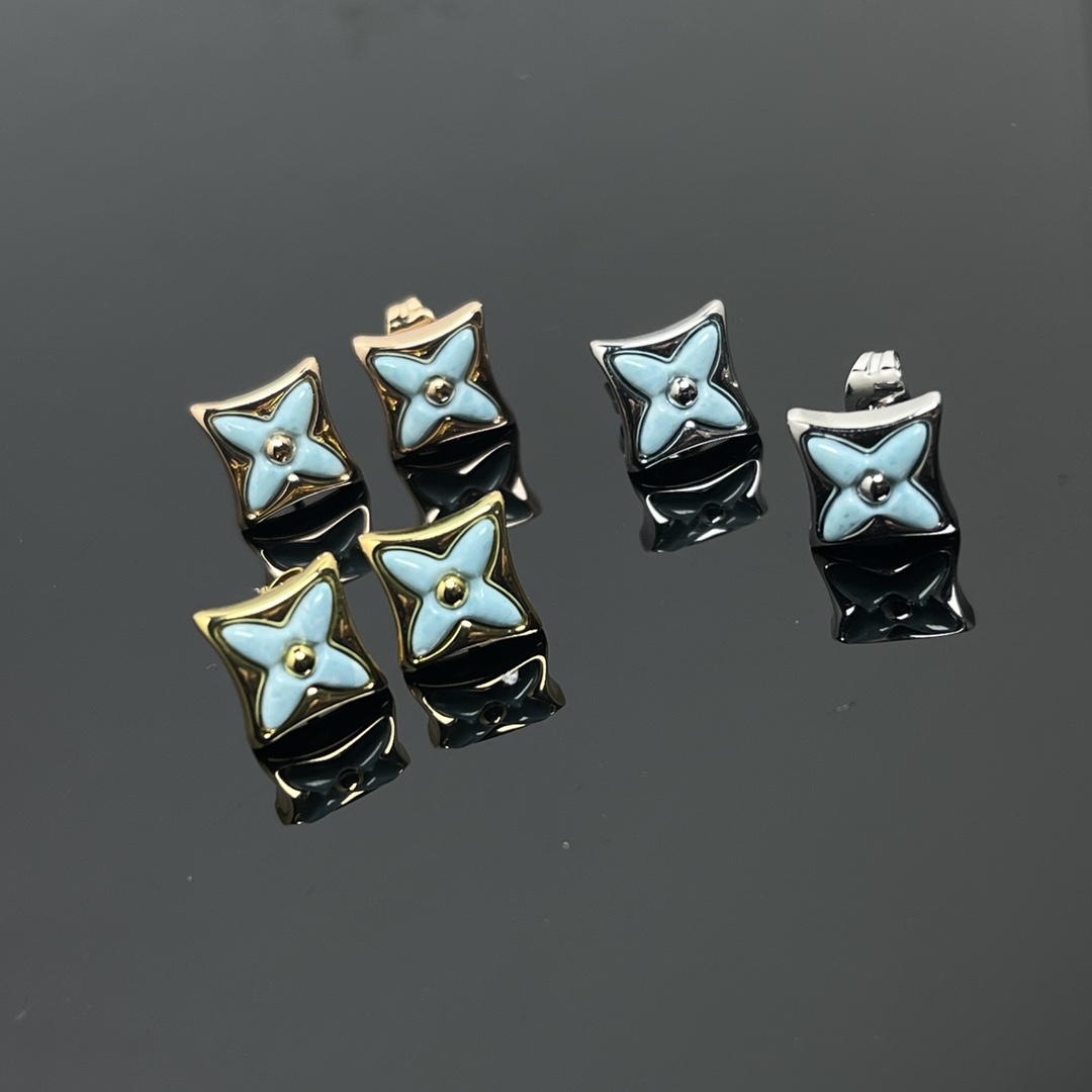 Louis Vuitton Amazonite Stud Earrings - Best Replica Jewelry™