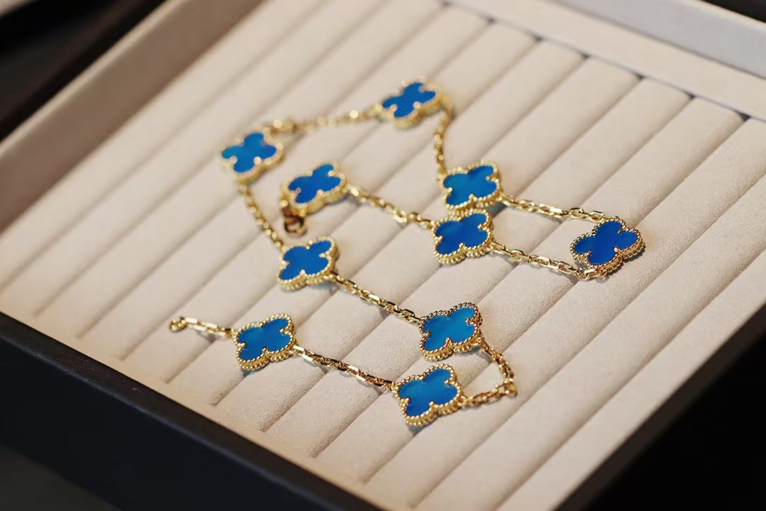 VCA Vintage Alhambra Necklace, 10 Motifs - Best Replica Jewelry™