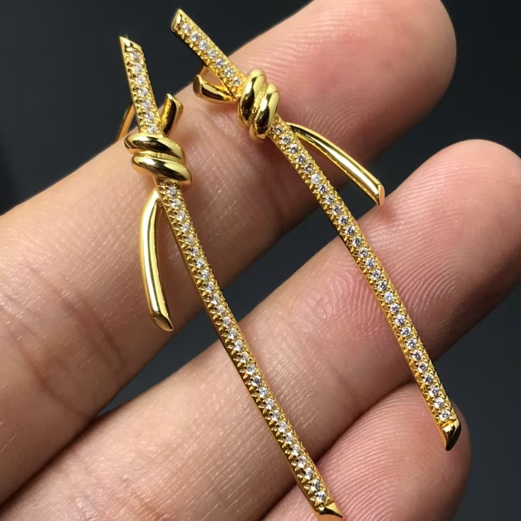 Tiffany Knot Drop Earrings - Best Replica Jewelry™