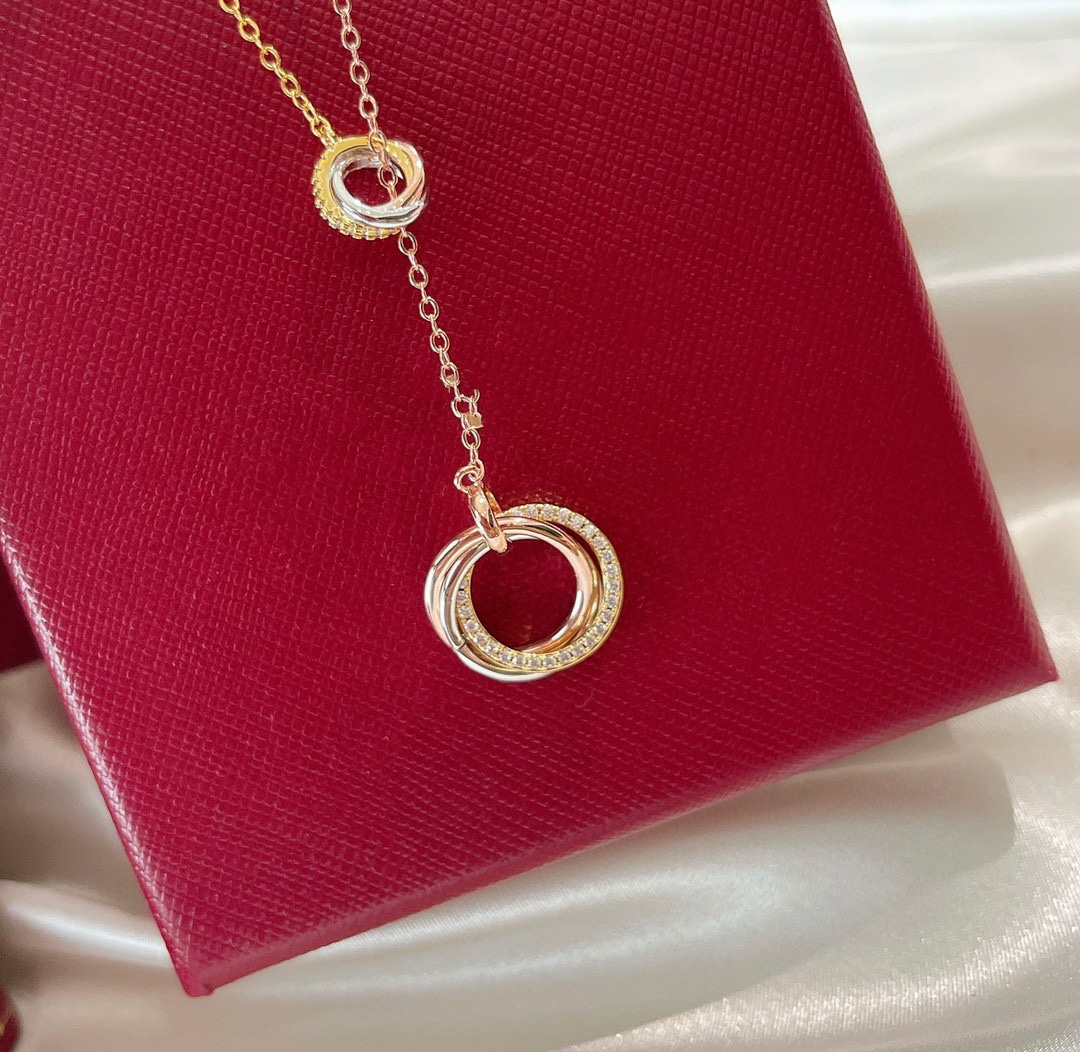 Cartier Three Colors Round Wrap Pendant Necklace - Best Replica Jewelry™