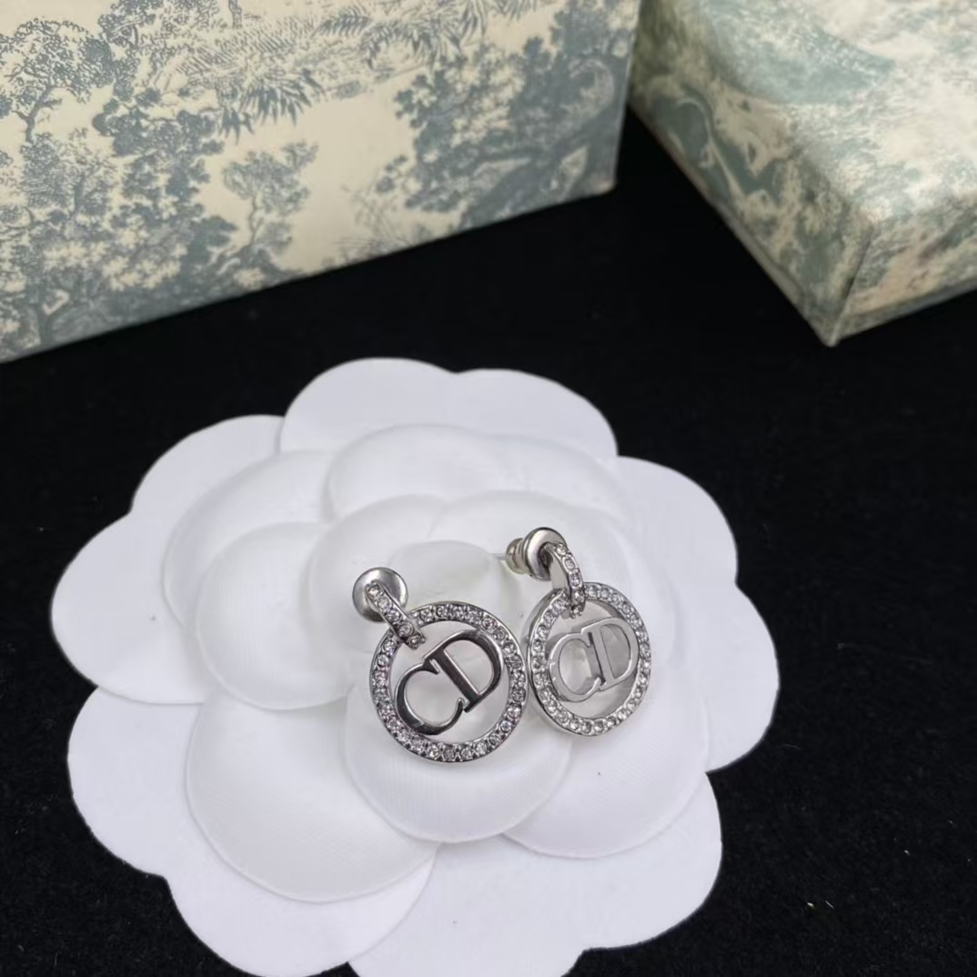 Dior Round Hoop CD Earrings - Best Replica Jewelry™