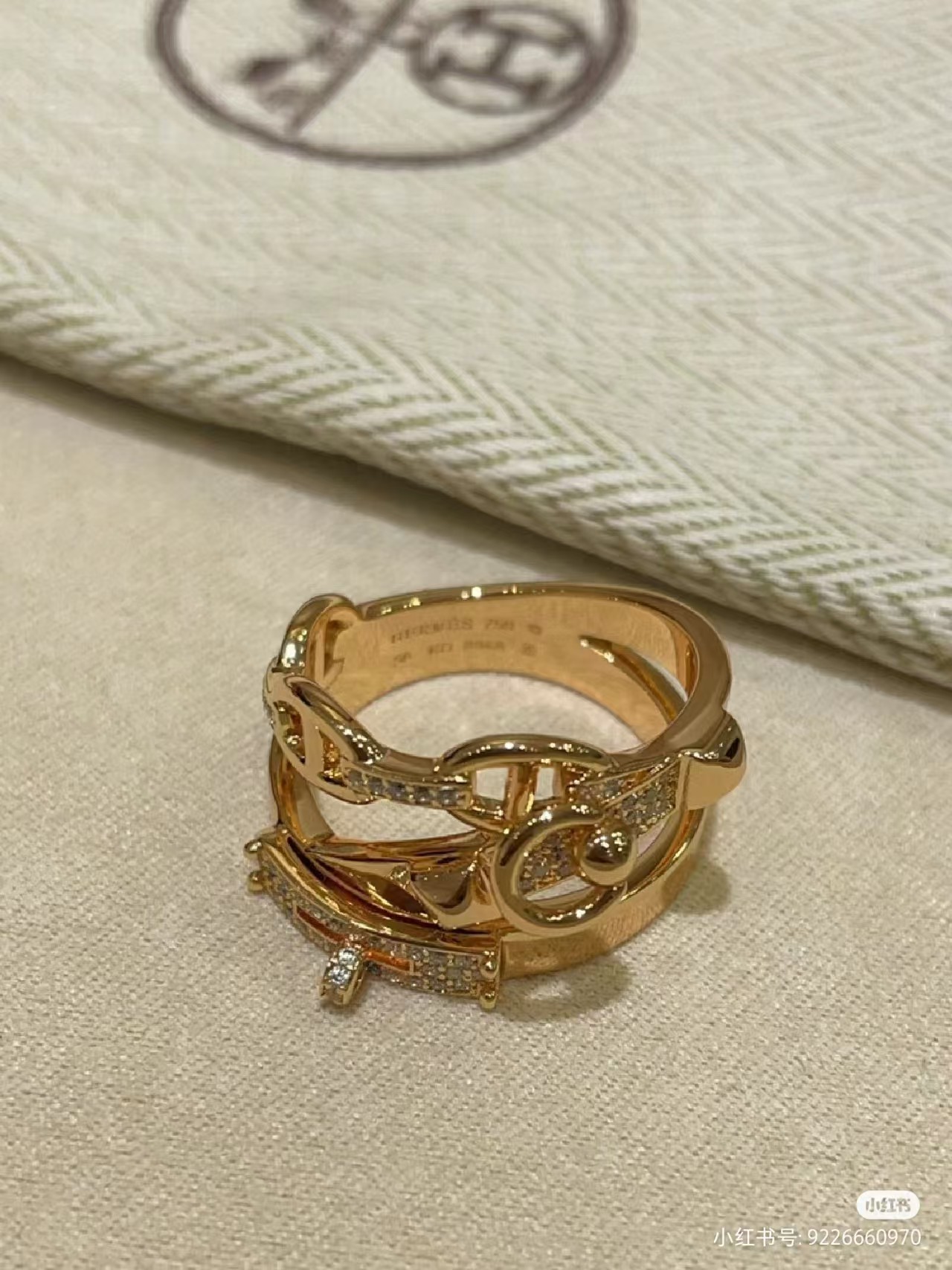 Hermes Chaine D'ancre Enchainee Ring - Best Replica Jewelry™