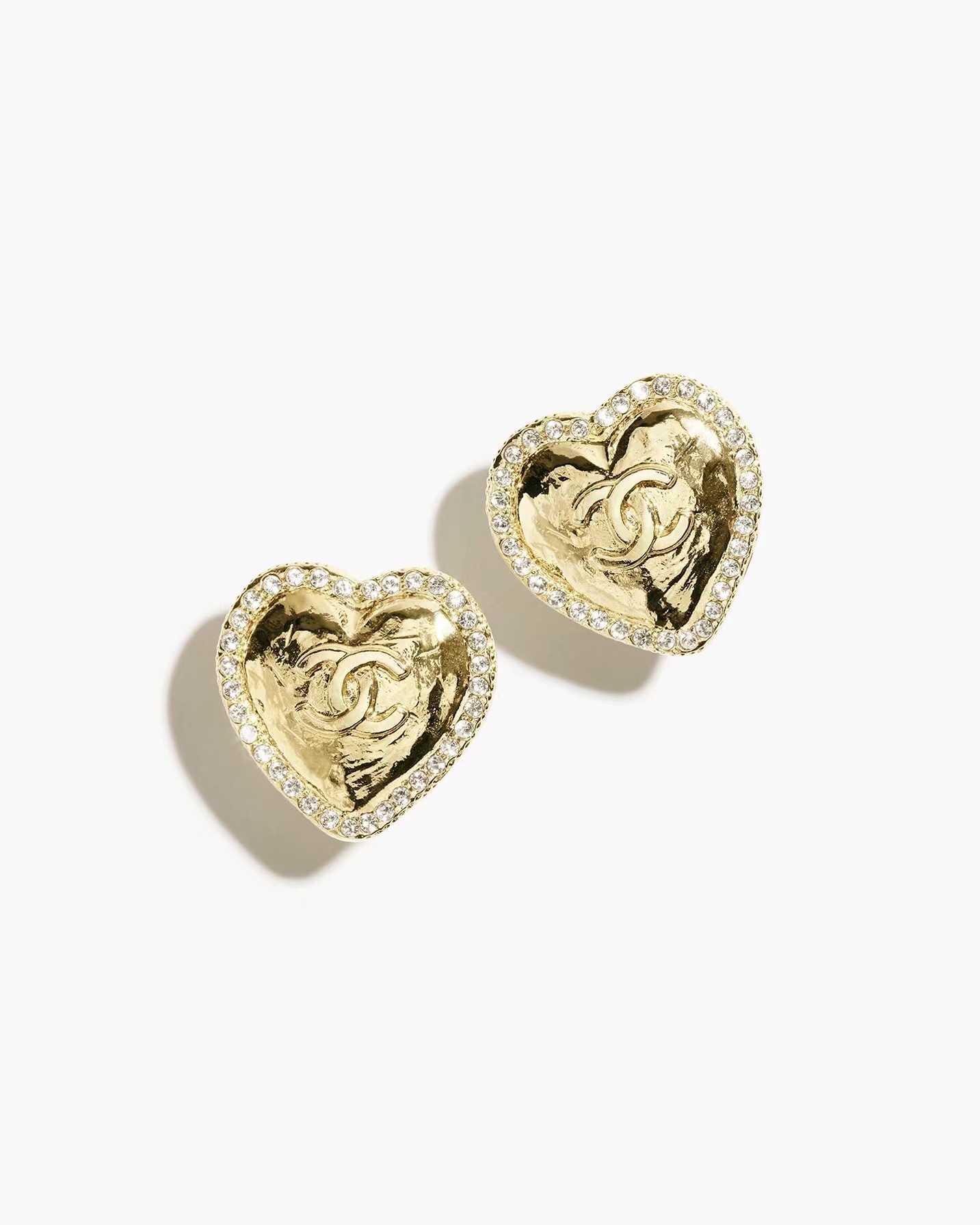Chanel Gold Love Heart Stud Earring - Best Replica Jewelry™