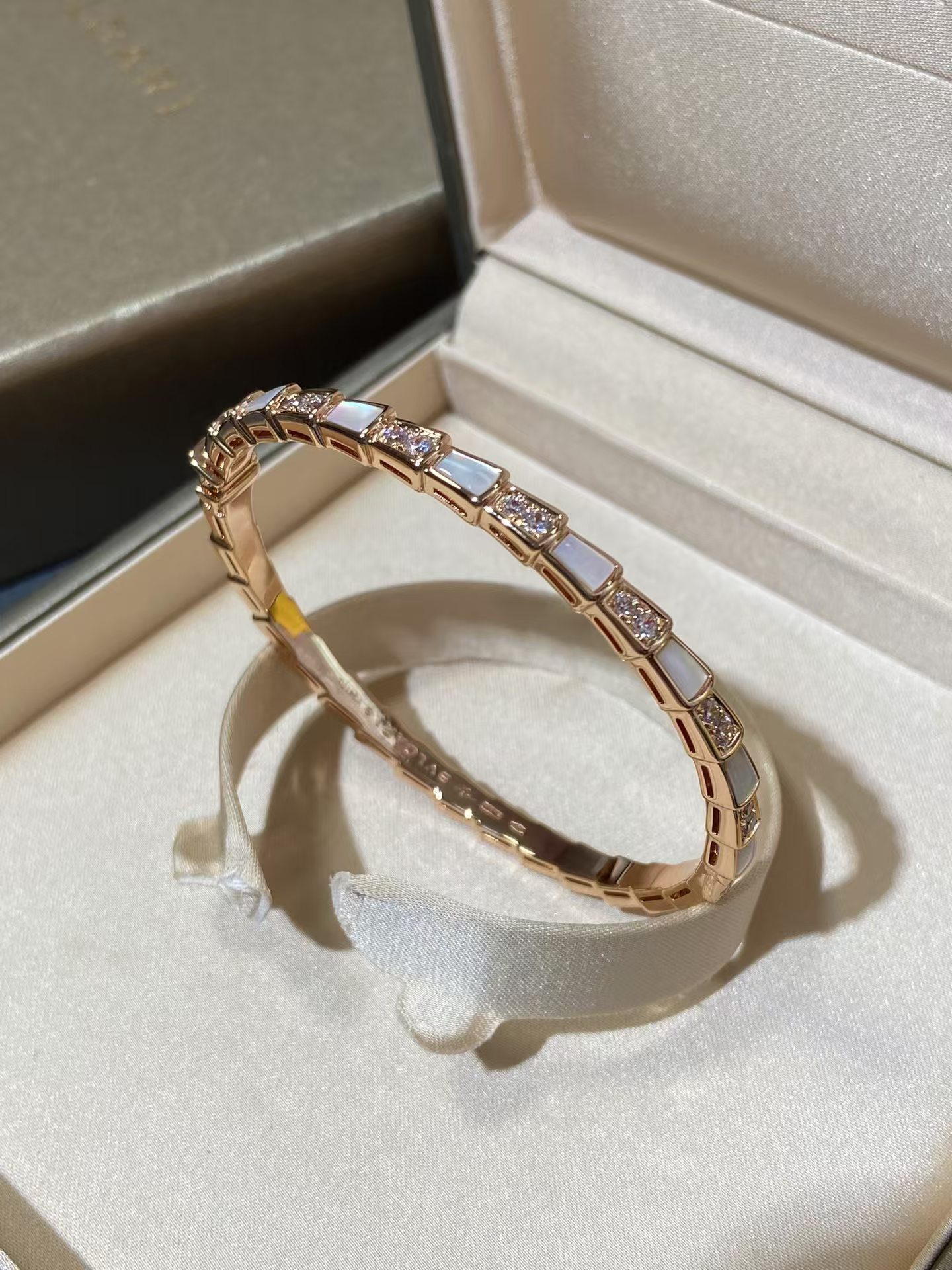 Bvlgari Serpenti Viper Bracelet Bangle in Rose Gold - Best Replica Jewelry™