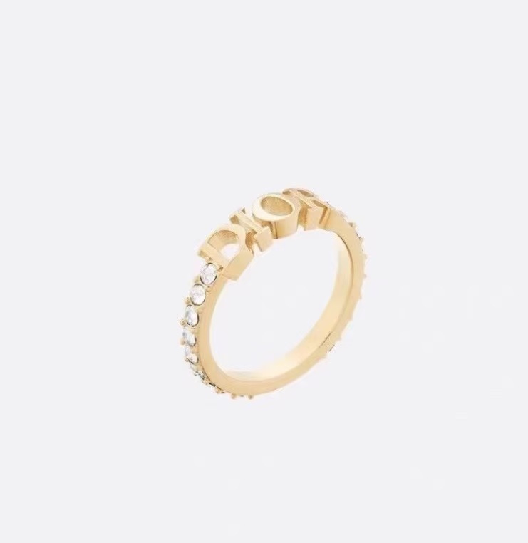 Dior Letters Diamond Paved Ring - Best Replica Jewelry™