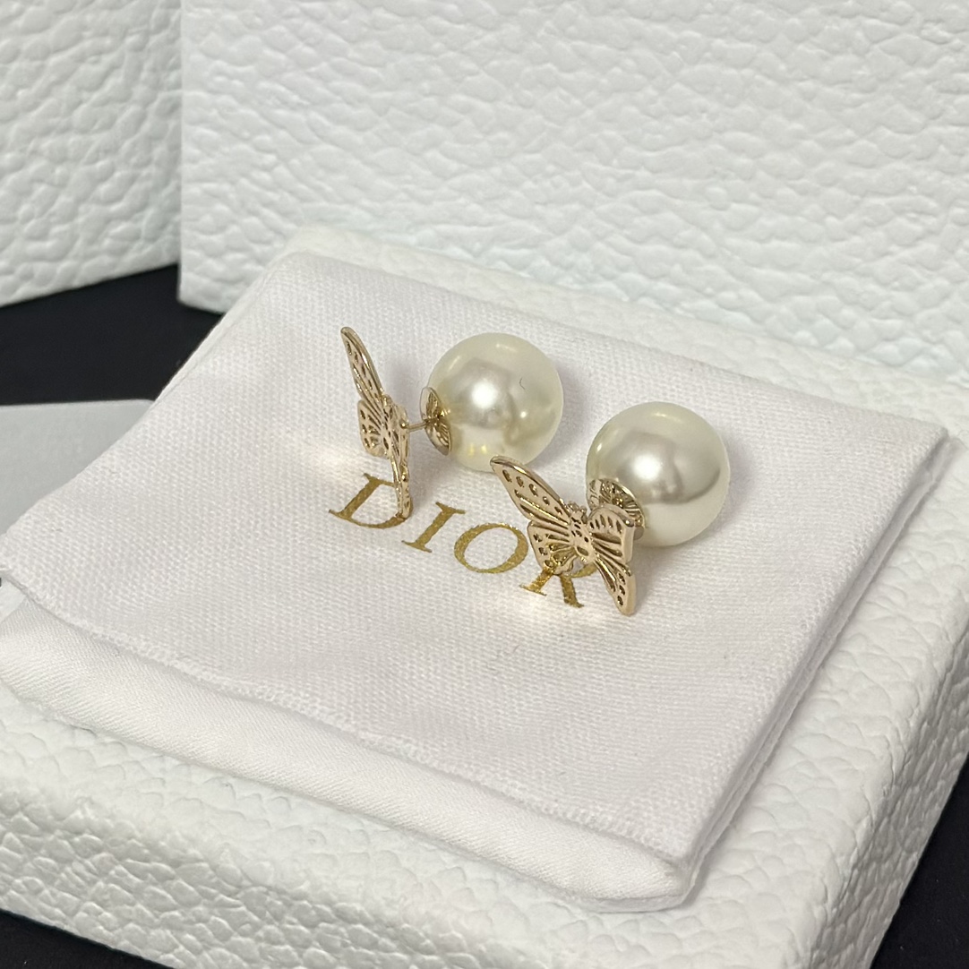 Dior Hollow Butterfly Stud Earrings - Best Replica Jewelry™