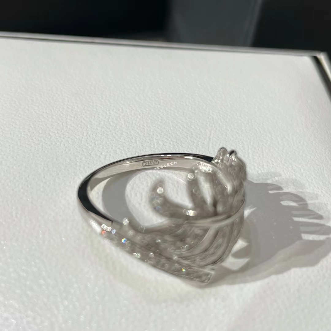 Chanel Diamond Feather Plume De Ring Earrings Necklaces - Best Replica Jewelry™