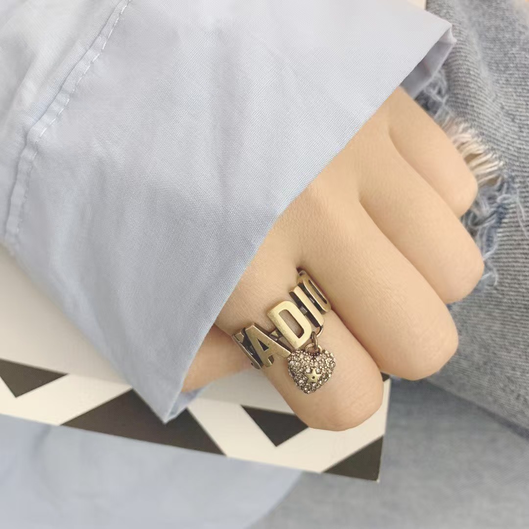 Dior JADIOR Heart Dangle Ring - Best Replica Jewelry™