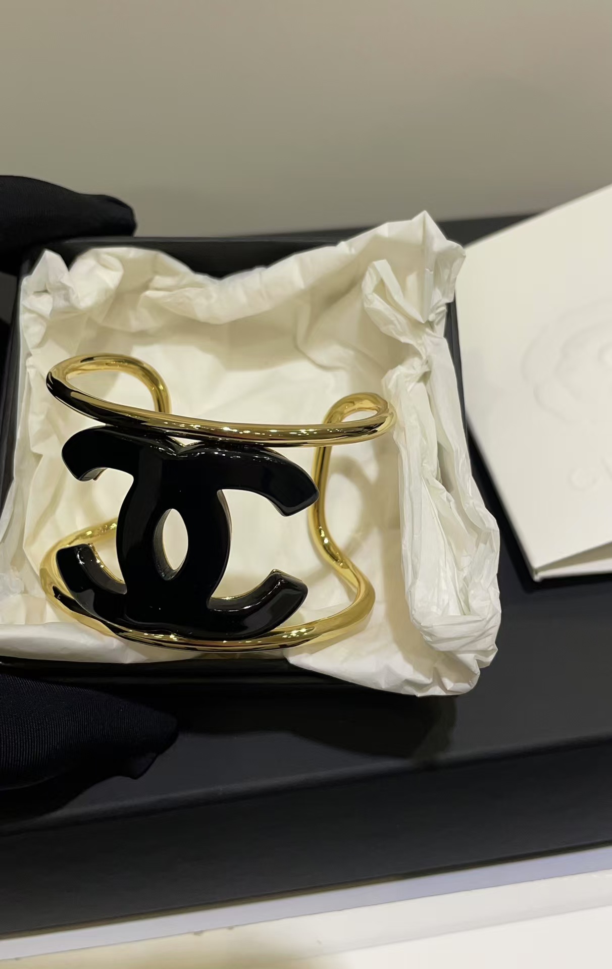 Chanel Open Cuff Funky Exaggerated Geometric Bangle Bracelet - Best Replica Jewelry™