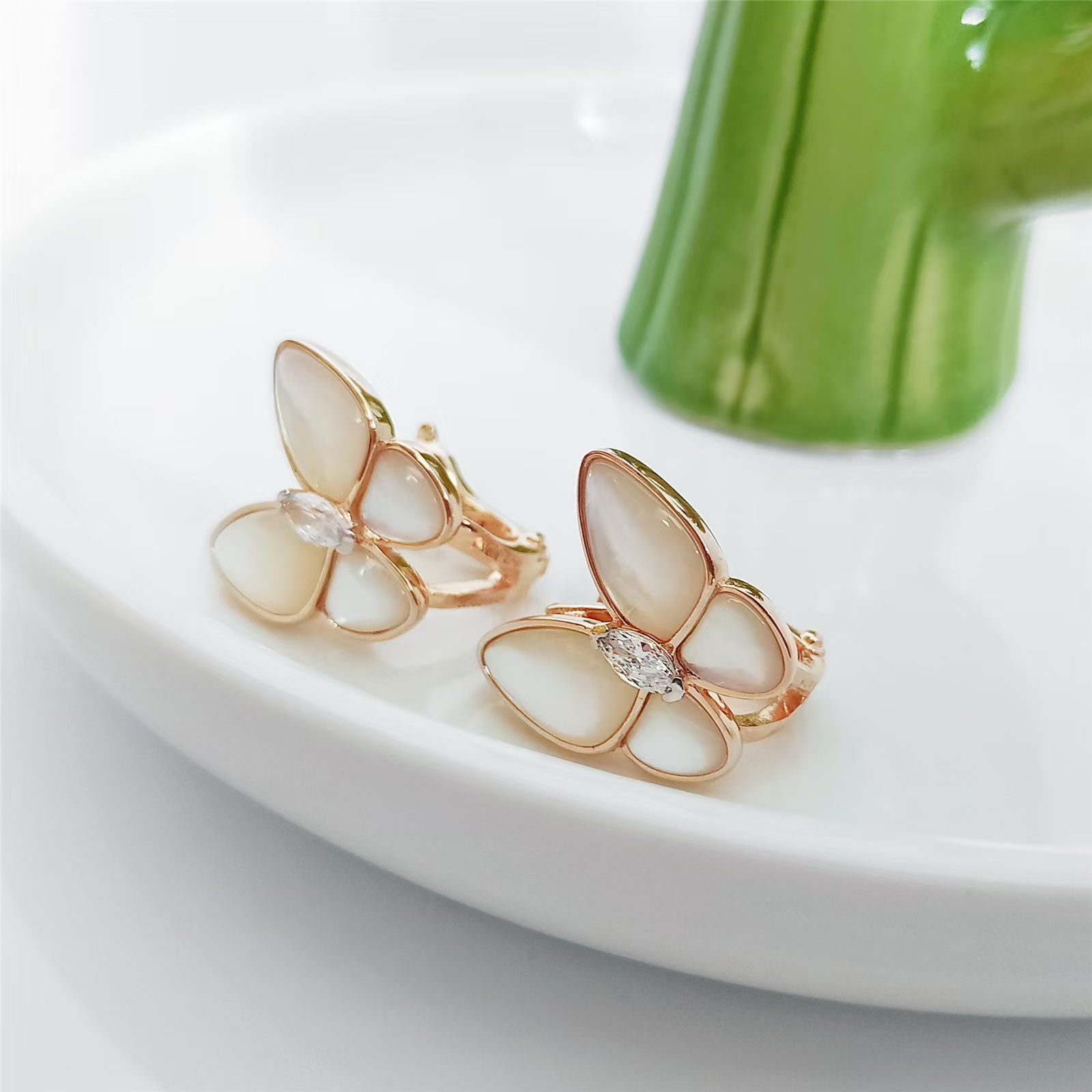 VCA Two Butterfly Earrings - Best Replica Jewelry™