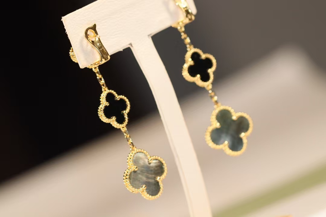 VCA Magic Alhambra Earrings 3 Motifs - Best Replica Jewelry™