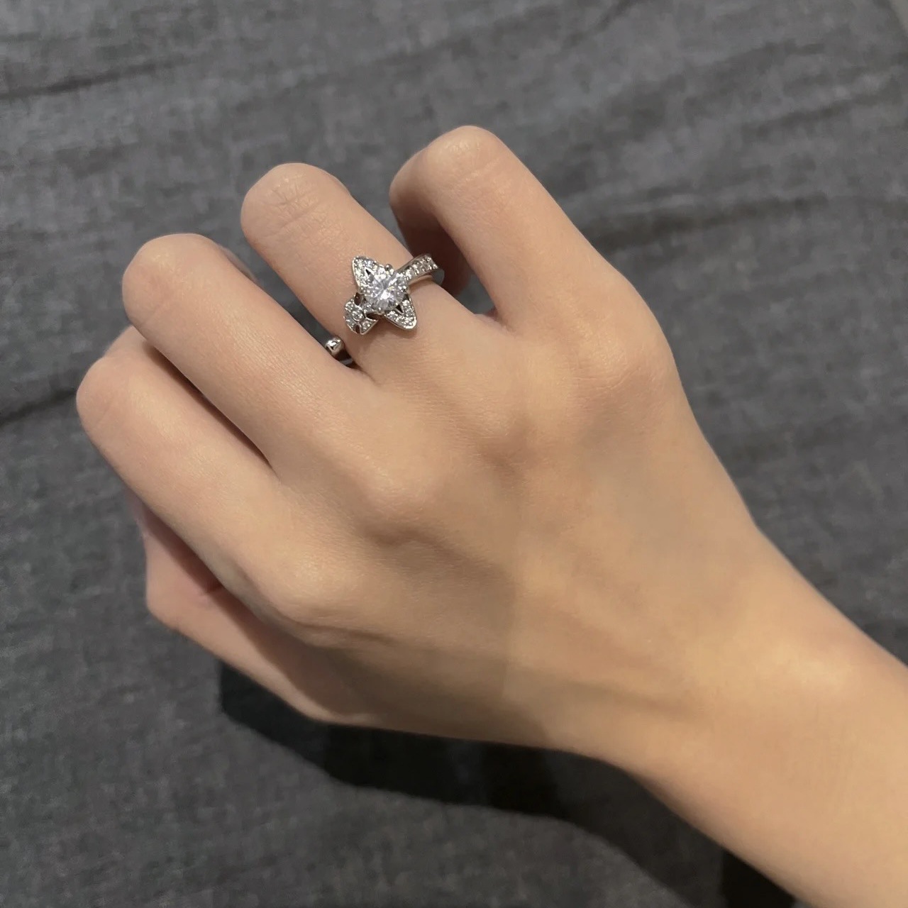 Vivienne Westwood Adjustable Diamond Saturn Ring - Best Replica Jewelry™