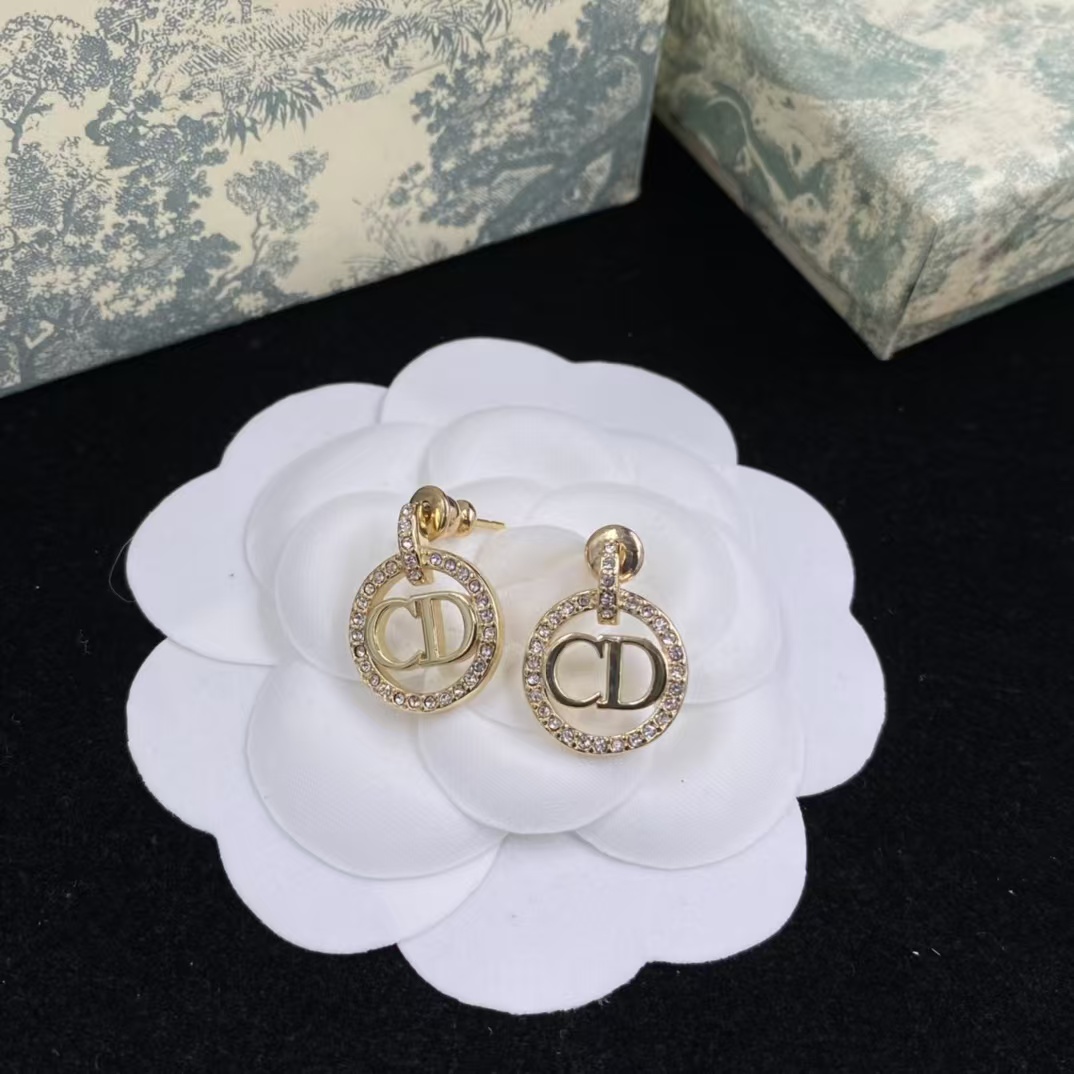 Dior Round Hoop CD Earrings - Best Replica Jewelry™