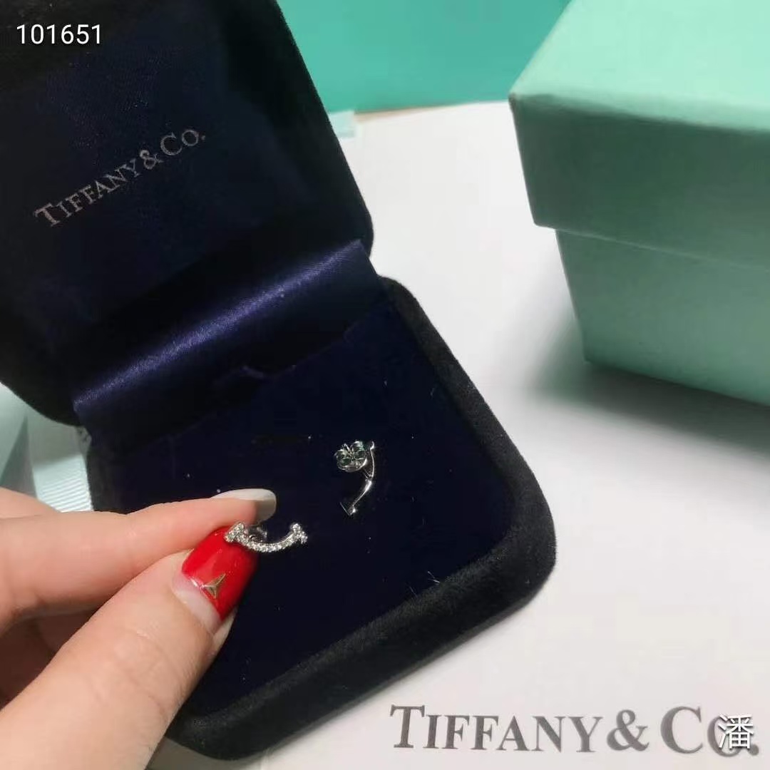 Tiffany T Smile With Diamond Earrings - Best Replica Jewelry™