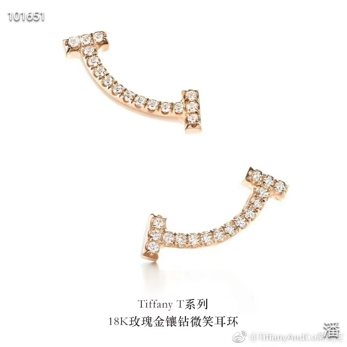Tiffany T Smile With Diamond Earrings - Best Replica Jewelry™