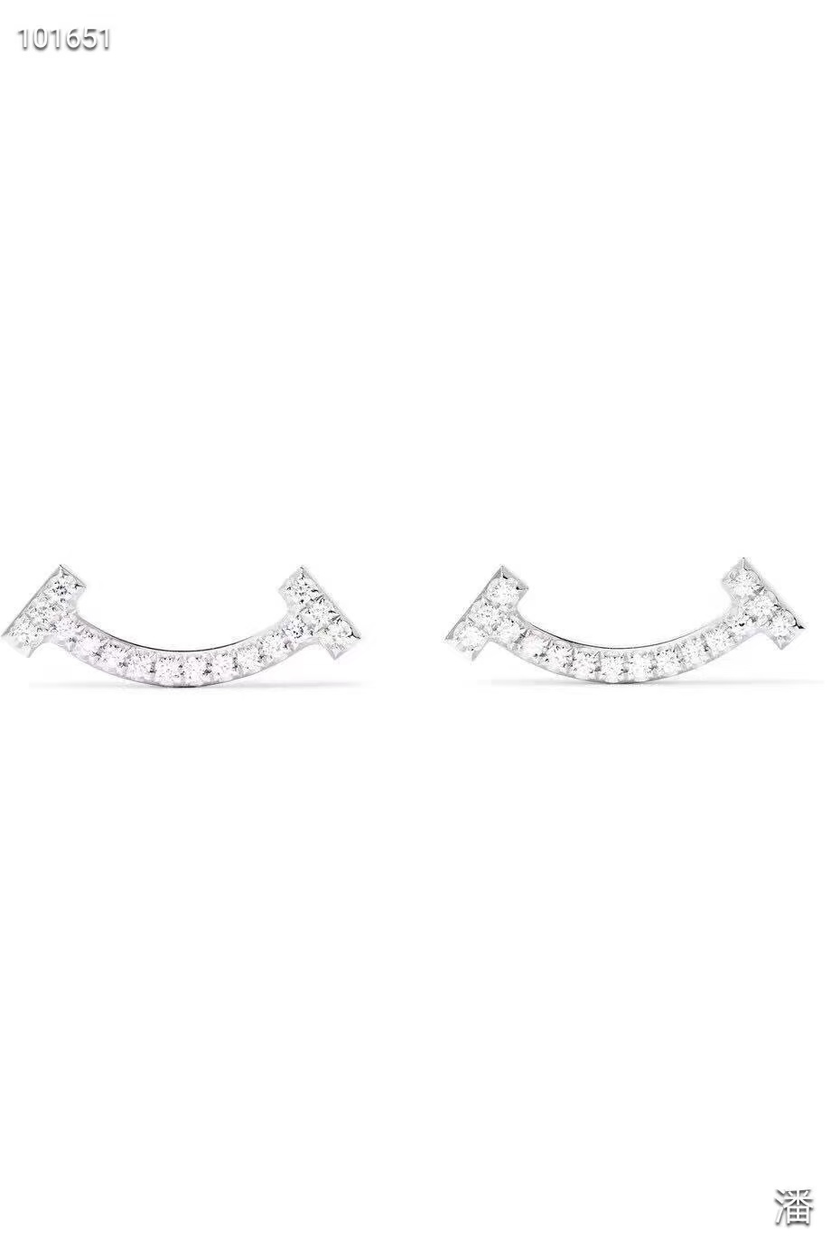 Tiffany T Smile With Diamond Earrings - Best Replica Jewelry™