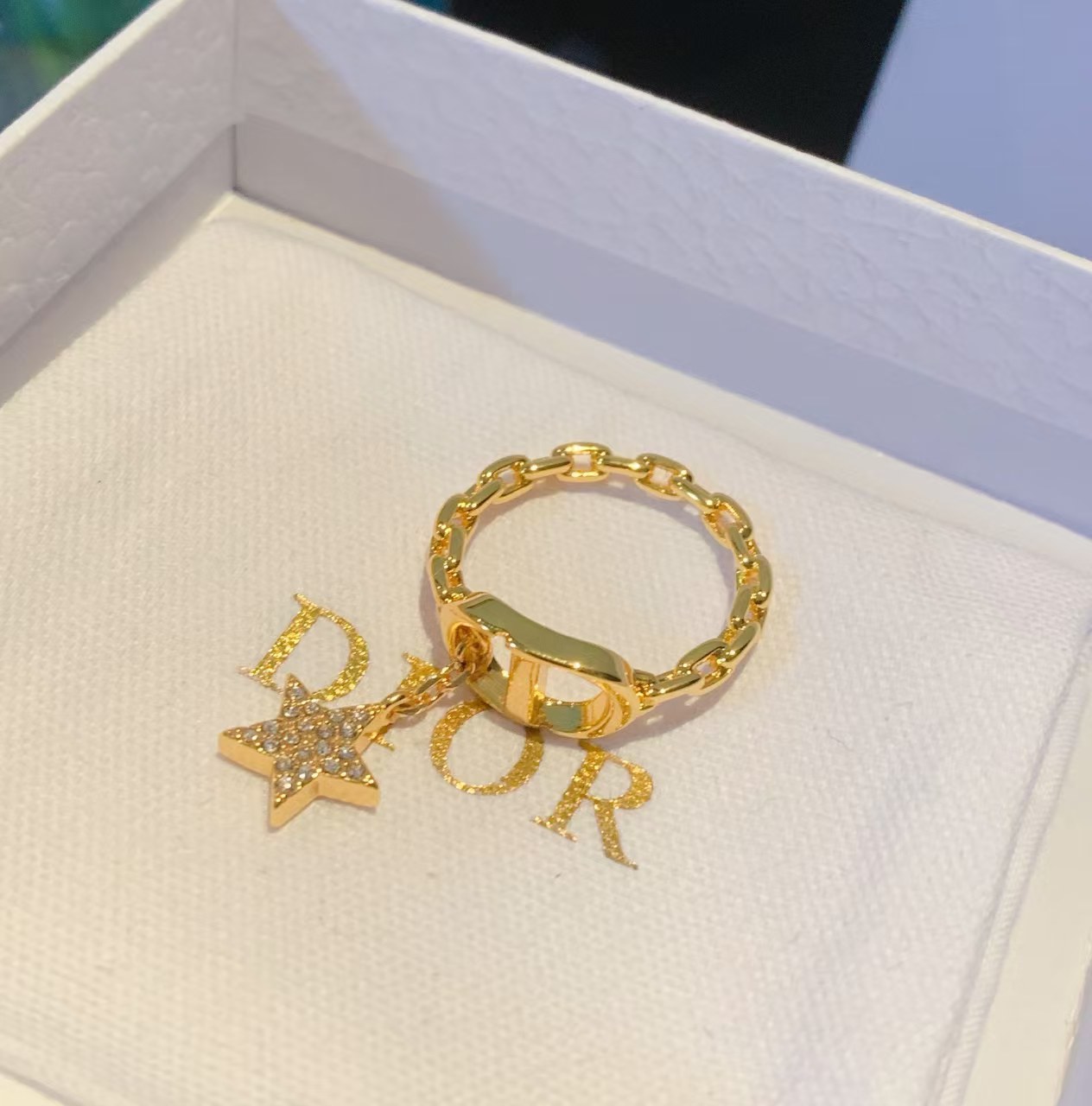 Dior CD Star Dangle Ring - Best Replica Jewelry™