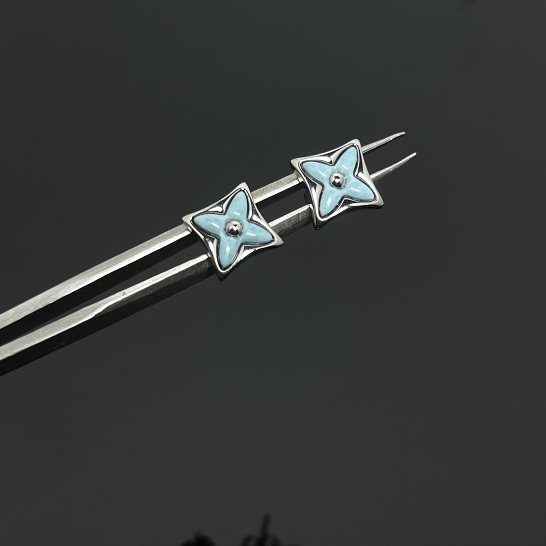 Louis Vuitton Amazonite Stud Earrings - Best Replica Jewelry™