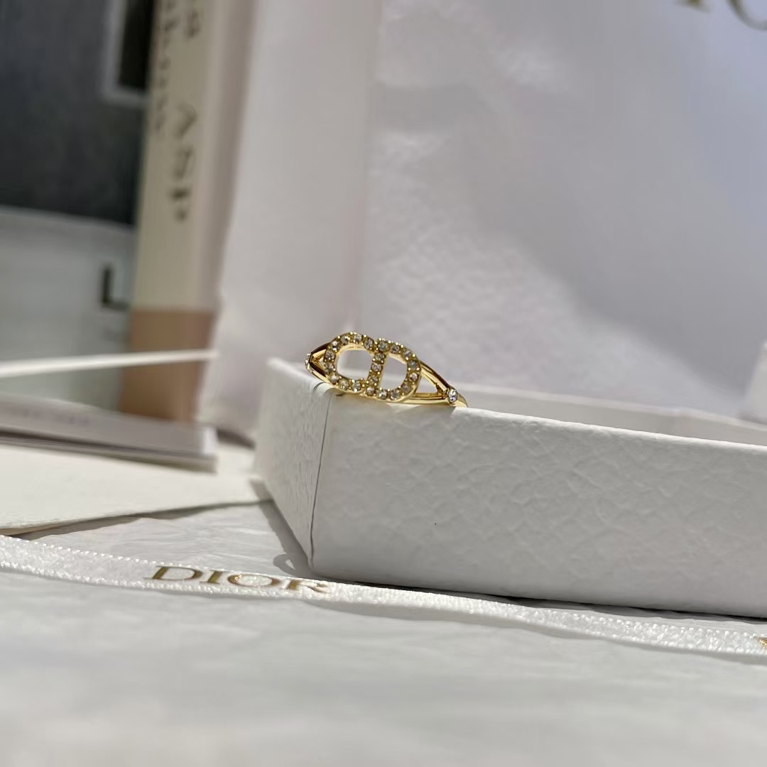 Dior CD Paved Diamond Ring - Best Replica Jewelry™