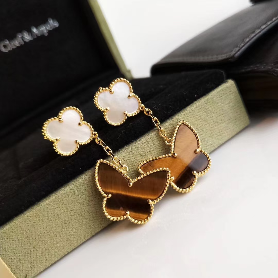VCA Lucky Alhambra Earrings, 2 Motifs - Best Replica Jewelry™