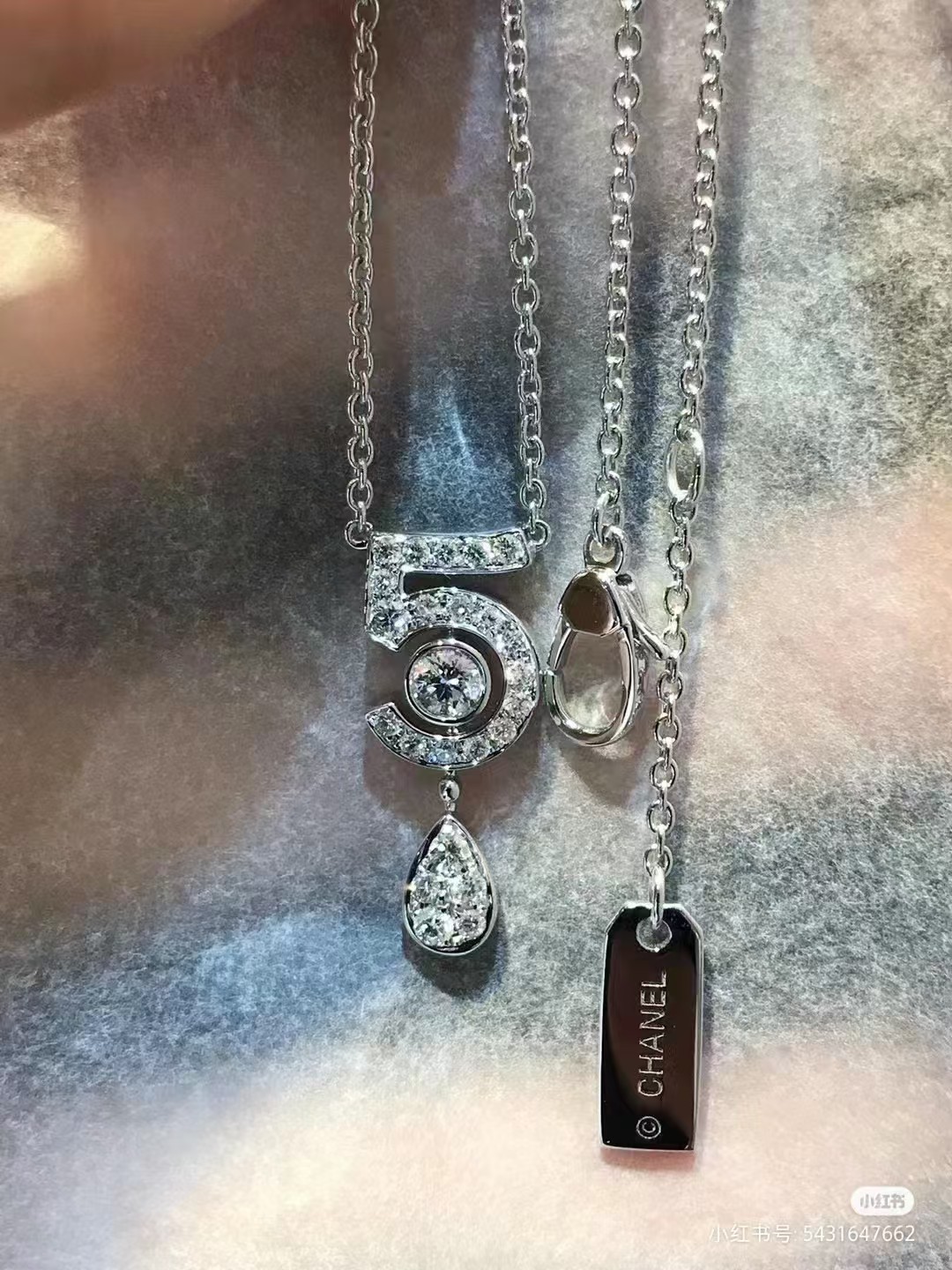 Chanel NO.5 Teardrop Pendant Necklace - Best Replica Jewelry™