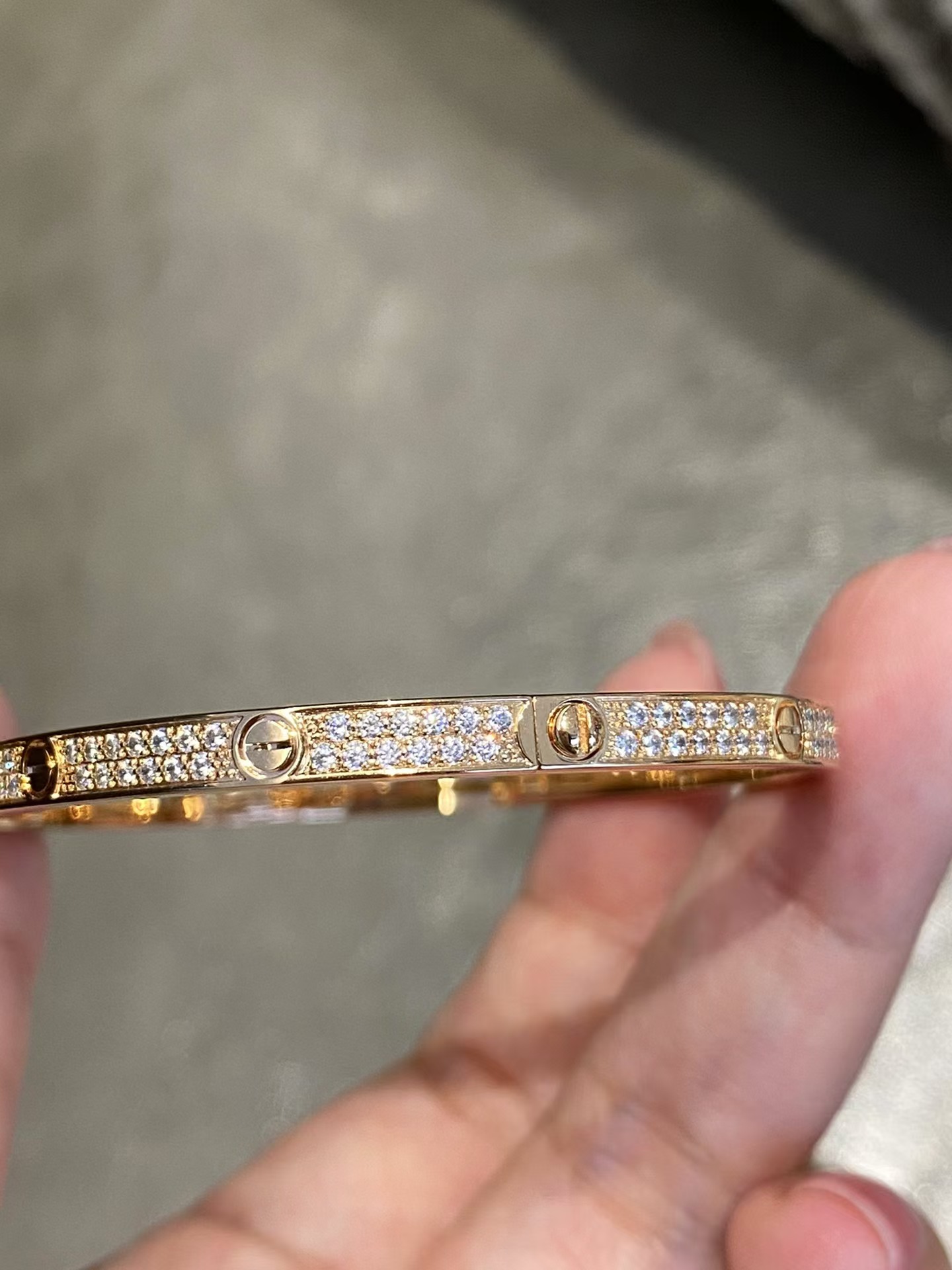 Cartier Diamond Paved LOVE Bracelet Bangle - Best Replica Jewelry™