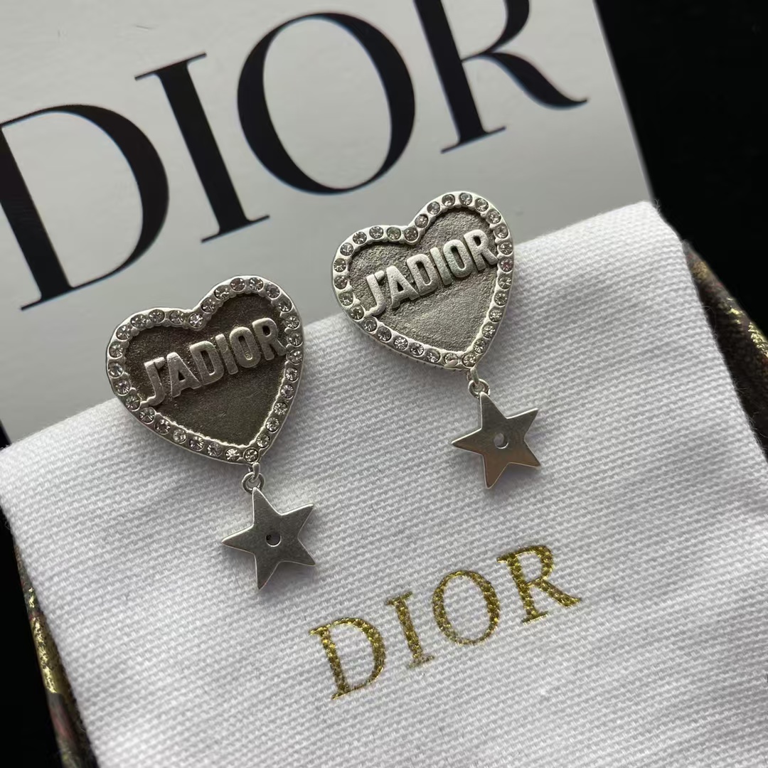 Dior JADIOR Heart with Star Drop Earrings - Best Replica Jewelry™