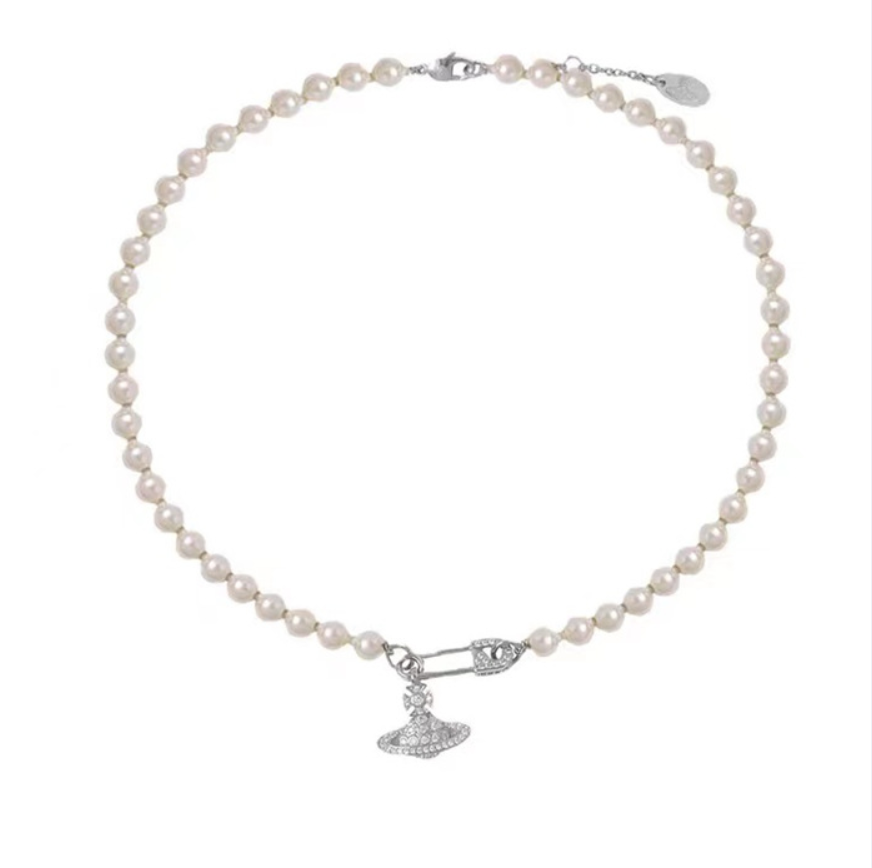Vivienne Westwood Saturn Pearl Necklace - Best Replica Jewelry™