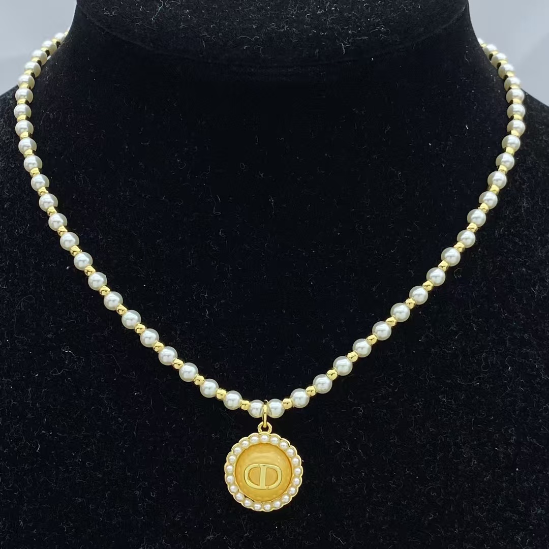 Dior CD Pendant Pearl Necklace - Best Replica Jewelry™