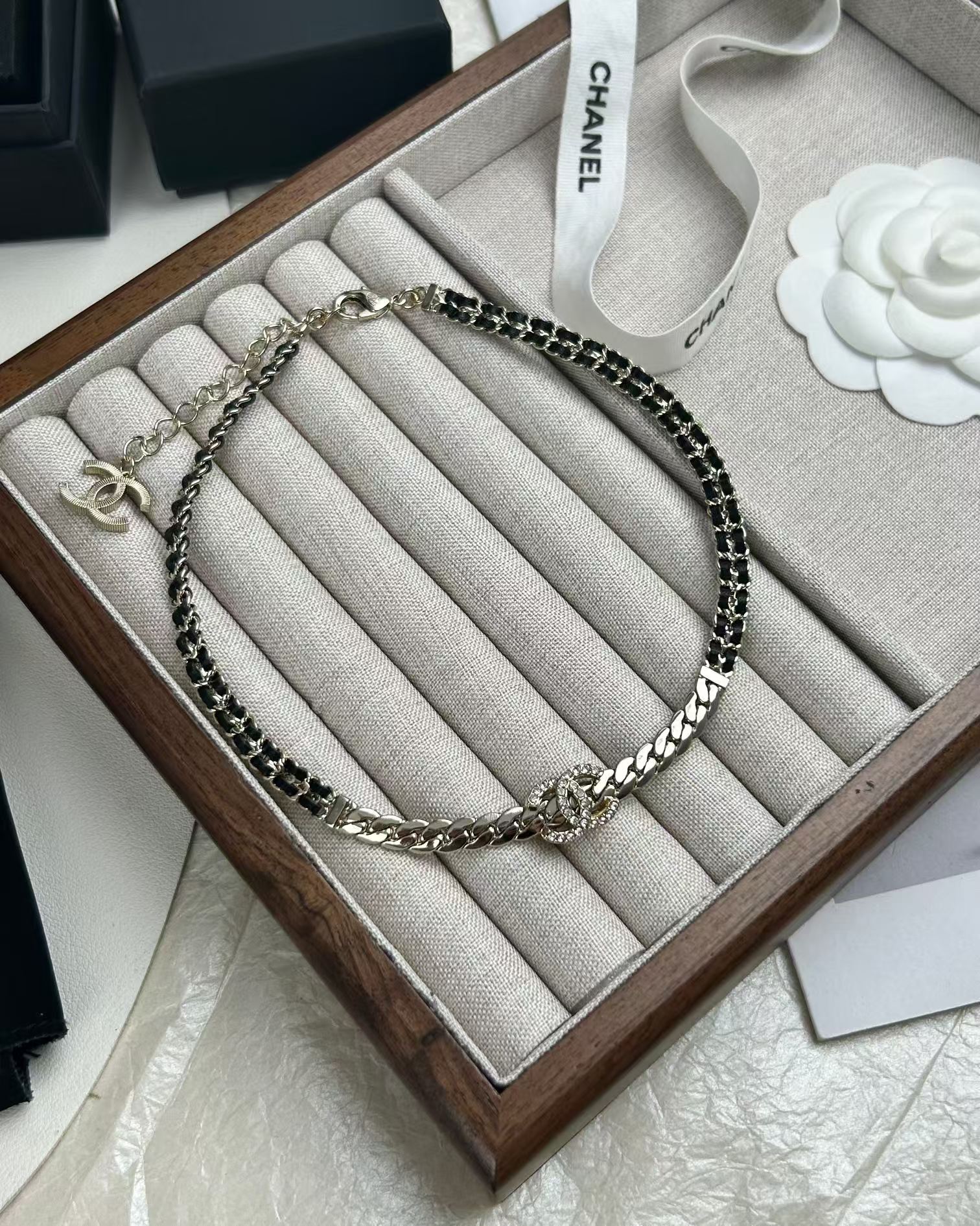 Chanel Leather Choker Necklace - Best Replica Jewelry™