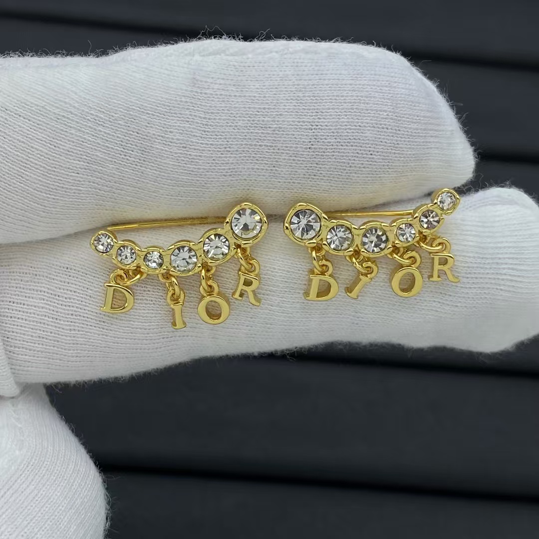 Dior Letter Drop Earrings - Best Replica Jewelry™