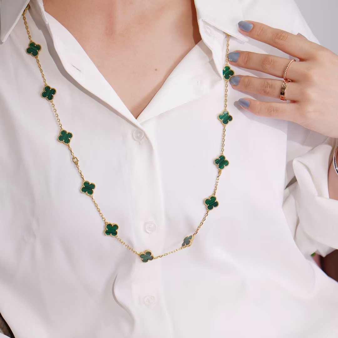 VCA Vintage Alhambra Long Necklace, 20 Motifs - Best Replica Jewelry™