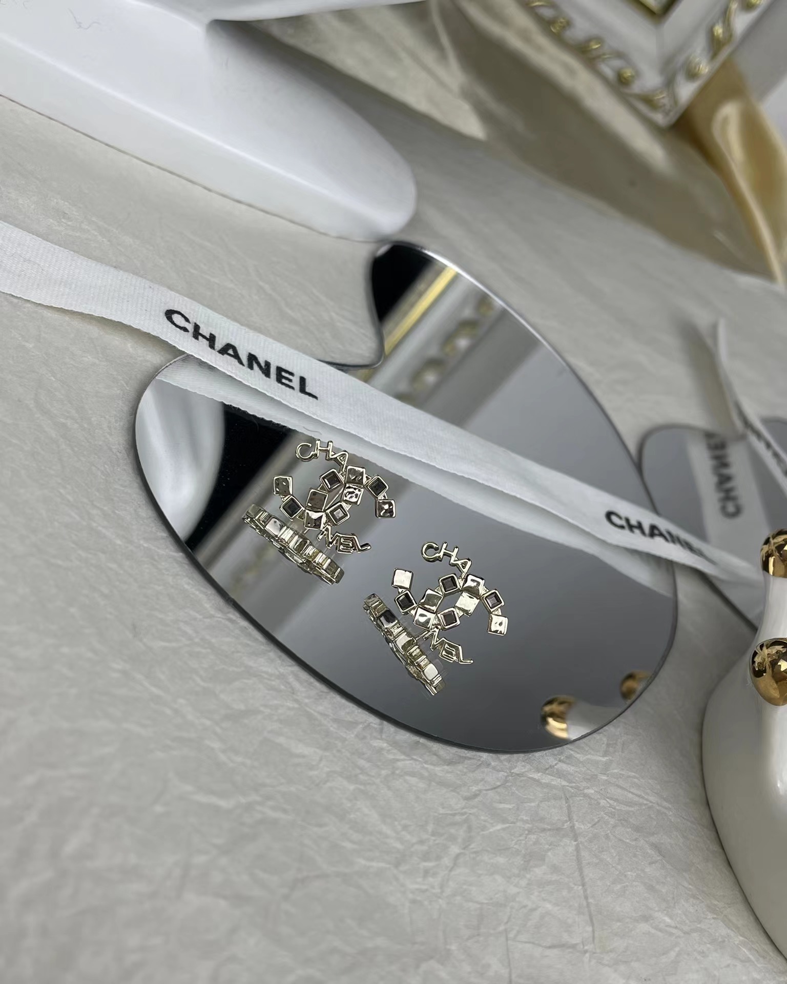 Chanel Letters Double C Earrings - Best Replica Jewelry™