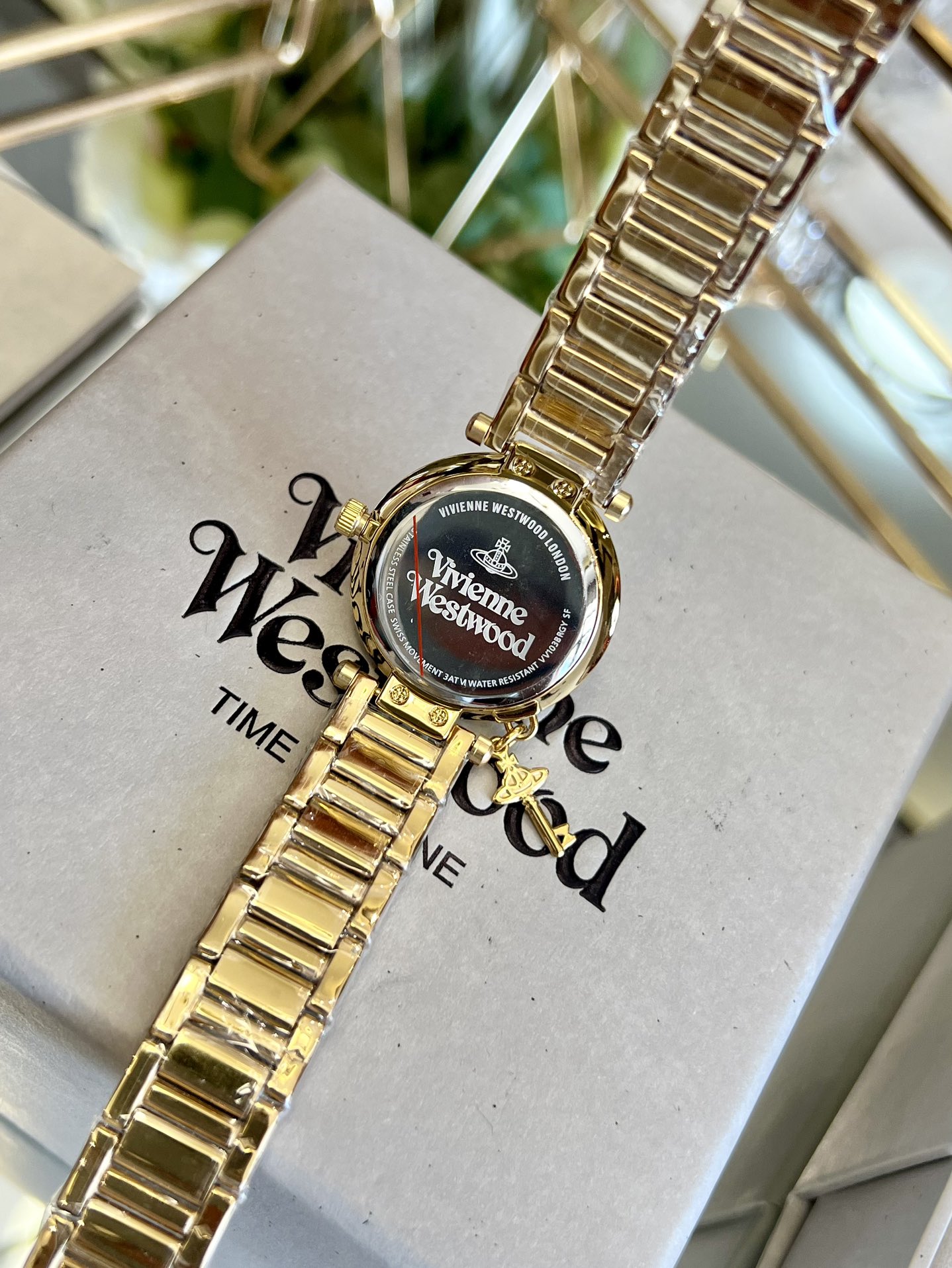 Vivienne Westwood Gold Dial Gold Band Watch - 30MM - Best Replica Jewelry™
