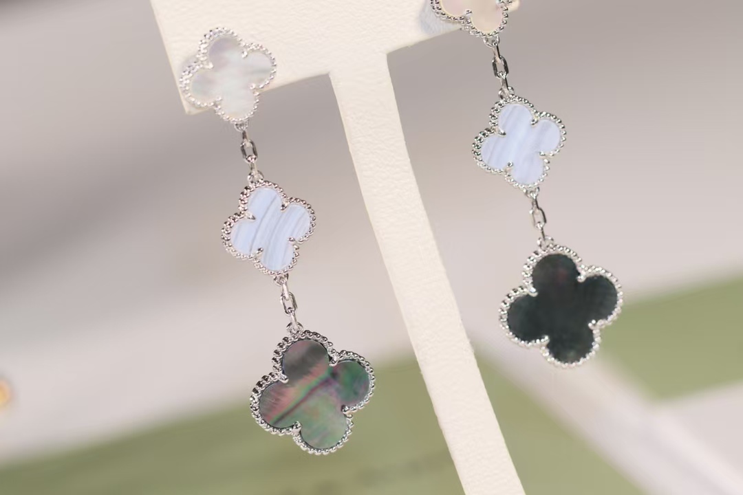 VCA Magic Alhambra Earrings 3 Motifs - Best Replica Jewelry™